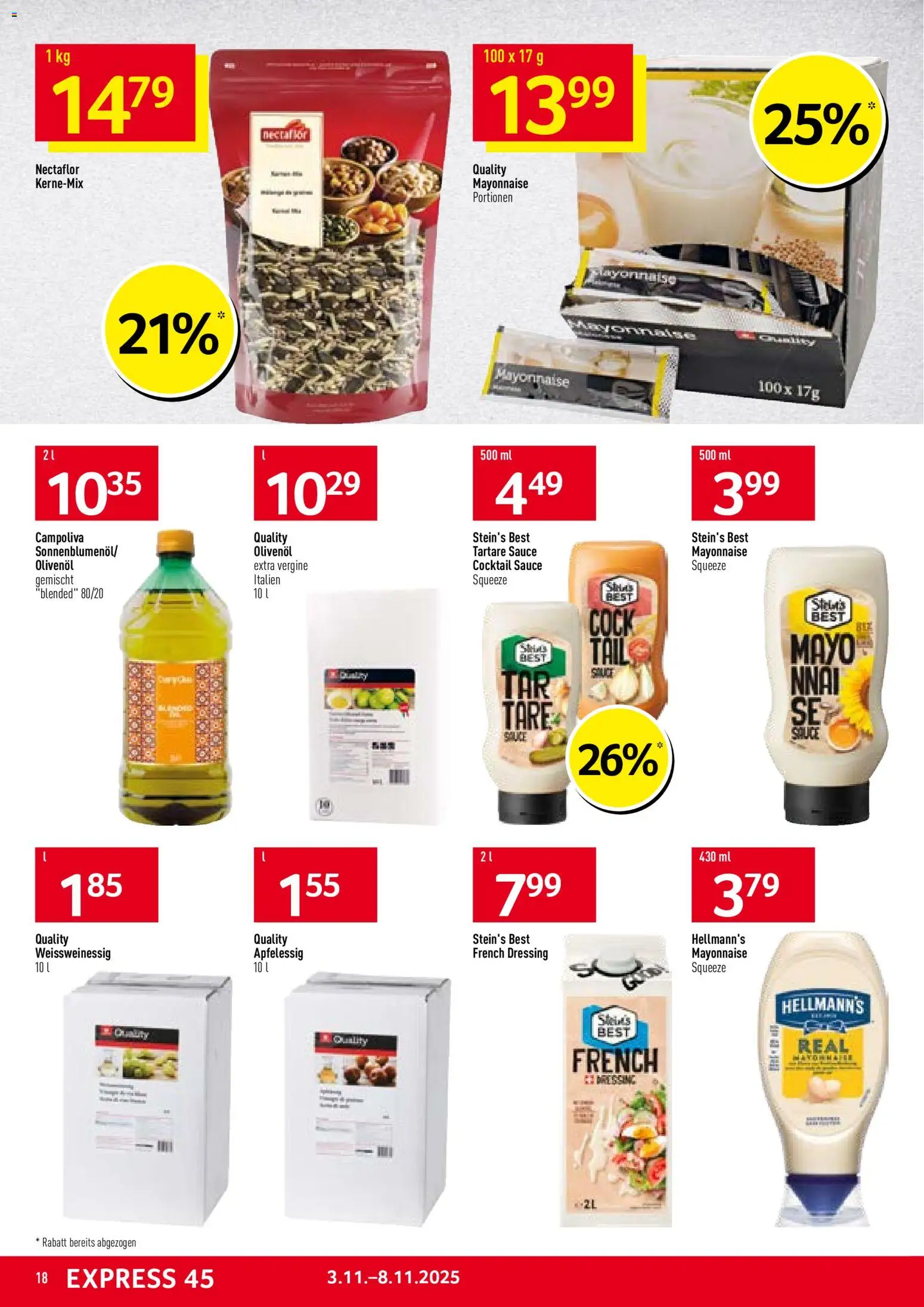 Prodega Aktionen – gültig ab 03.11.2025 | Seite: 18 | Produkte: Dressing, Mayonnaise