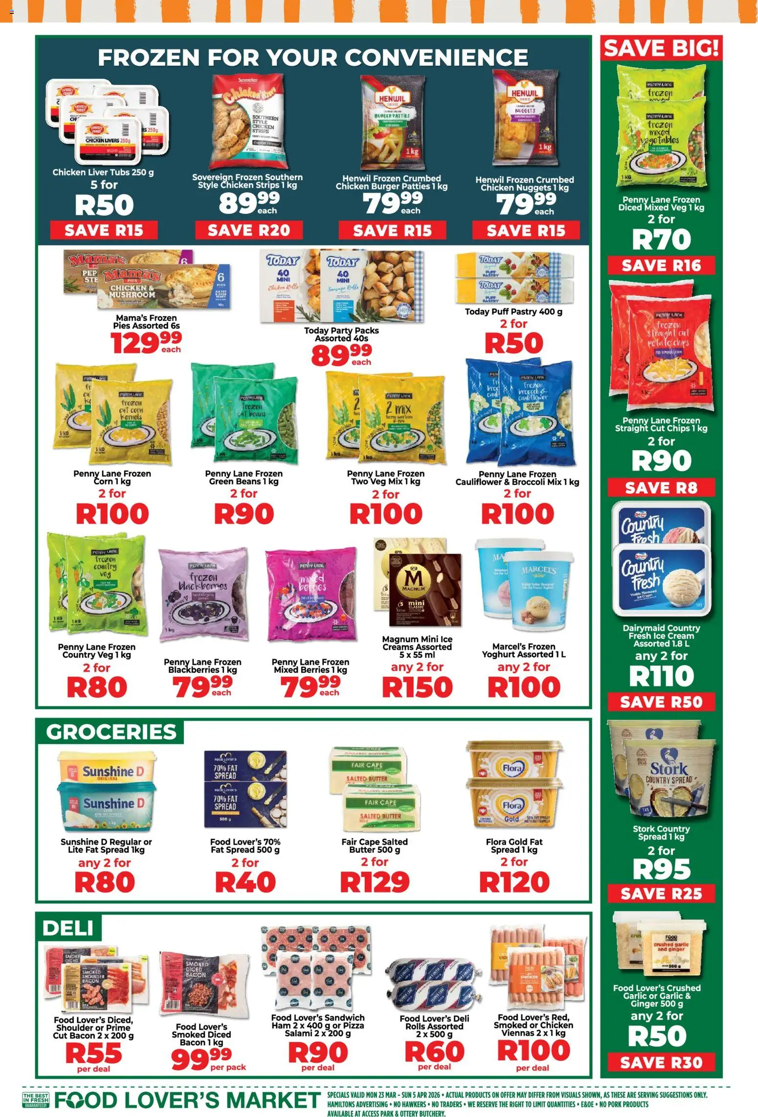 New Food Lover's Market catalogue – valid from 23.03.2026 | Page: 7 | Products: Butter, Ham, Fat spread, Garlic