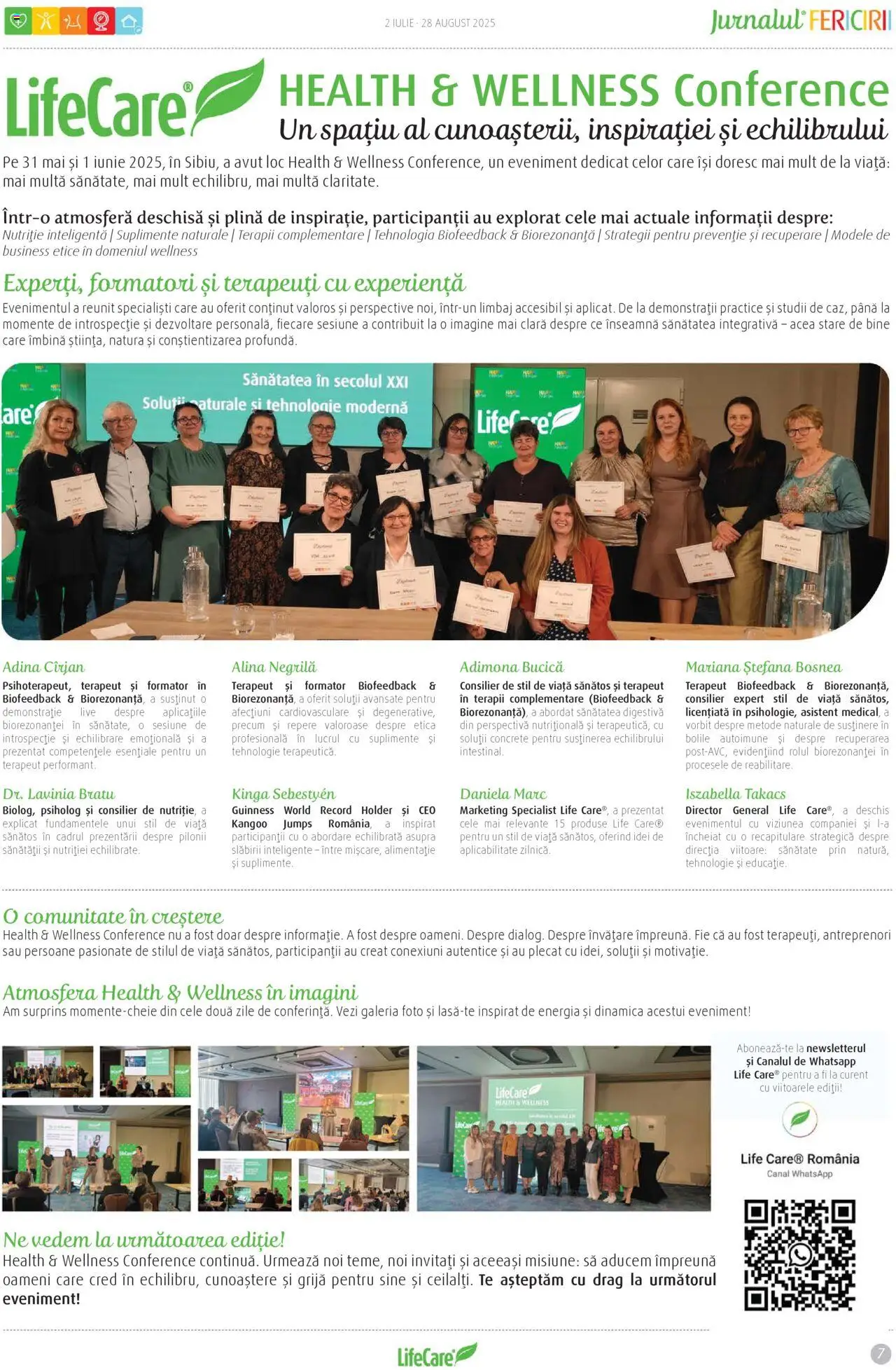 Life Care catalog - Jurnalul Fericirii Iulie/August – valabil de la 02.07.2025 | Pagină: 7