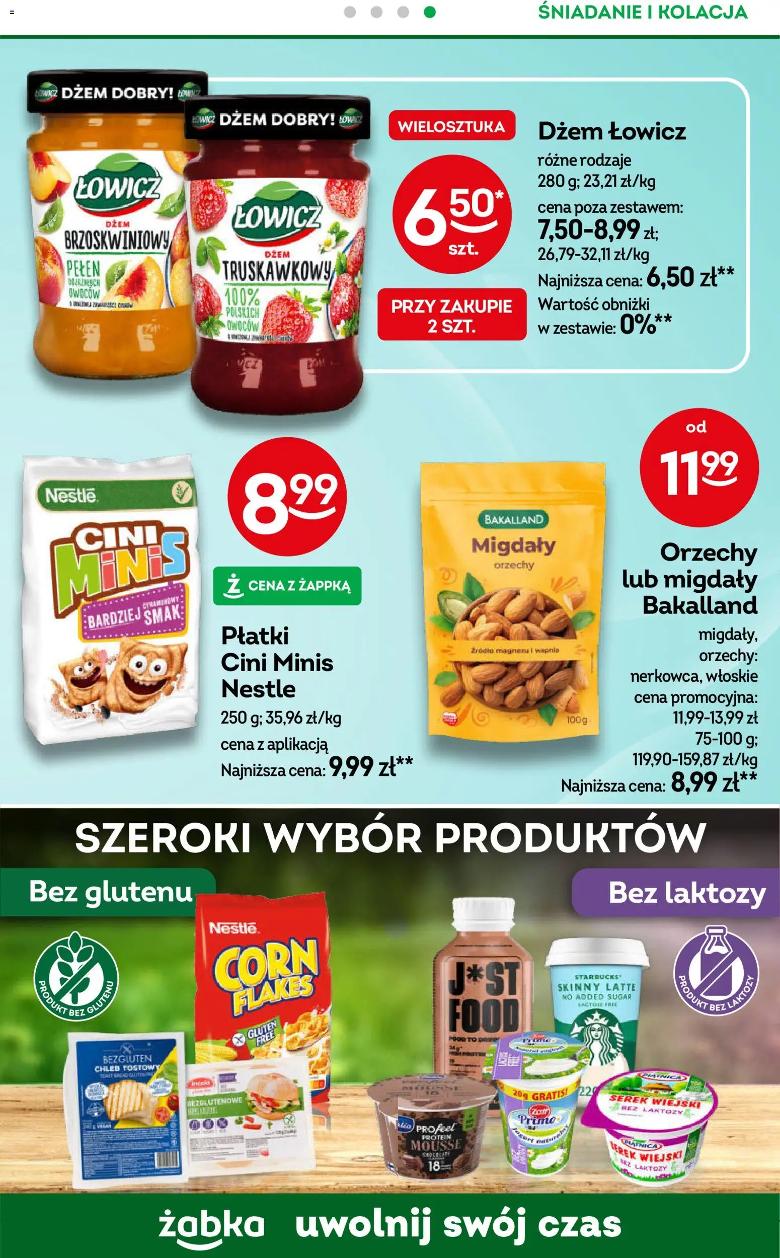 Żabka gazetka - Codzienne produkty od 08.04.2026 | Strona: 15 | Produkty: Serek wiejski, Chleb, Płatki, Orzechy
