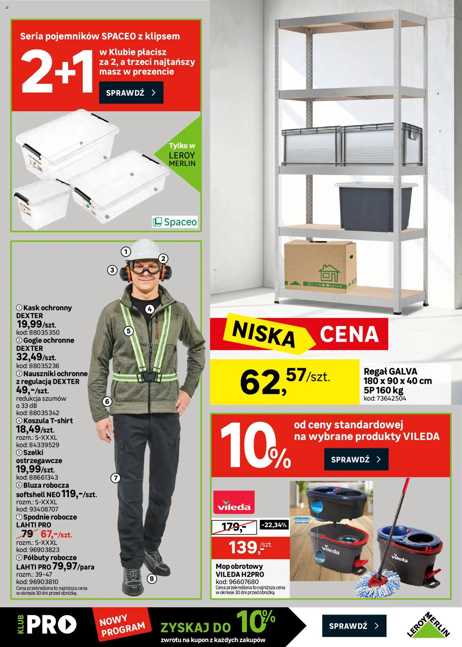 Leroy Merlin gazetka od 22.04.2026 | Strona: 41 | Produkty: Mop obrotowy, Regał, Vileda, Woda