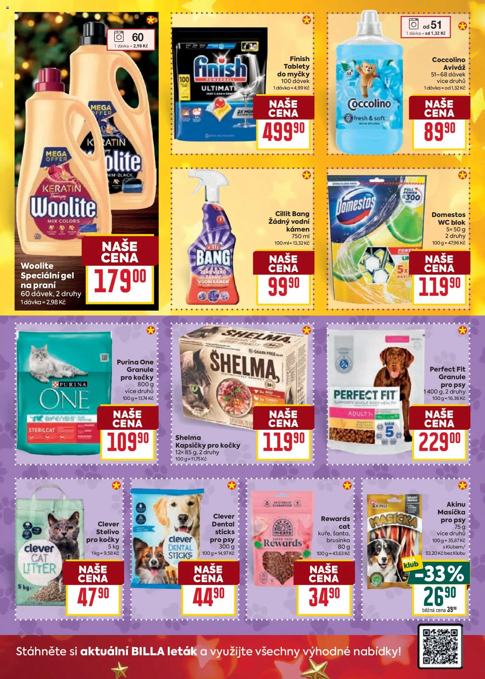 Billa Velký leták od 10.12.2025 | Strana: 38 | Produkty: Wc blok, Blok, Purina one, Domestos
