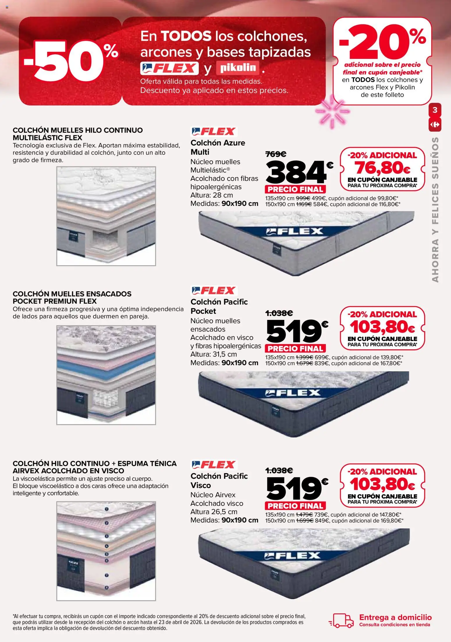 Carrefour Colchones │ válido desde el 25.02.2026 | Página: 3 | Productos: Colchon