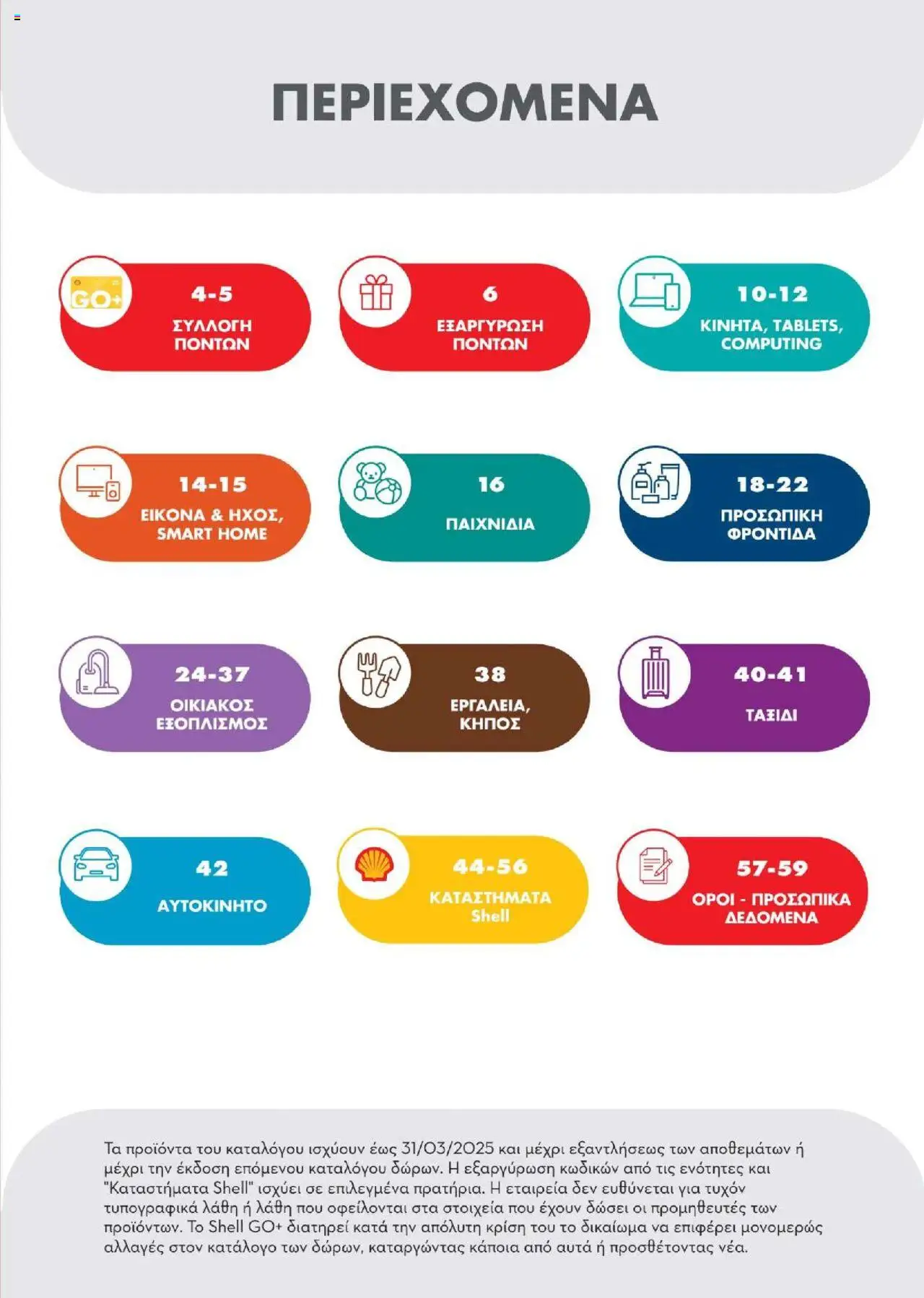 Shell ClubSmart Κατάλογος 2025 – σε ισχύ από 01.09.2025 | Σελίδα: 3