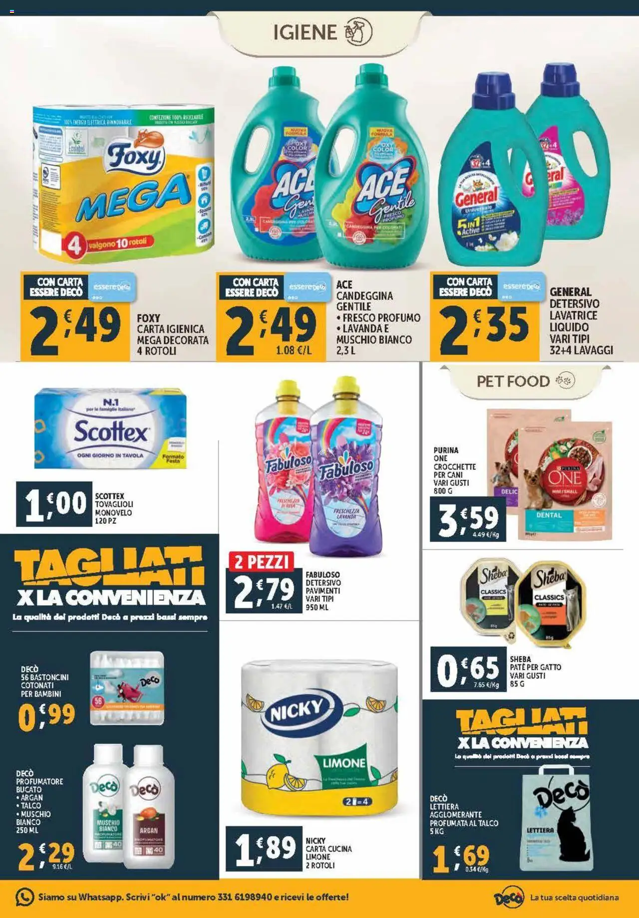 Volantino Decò del 04.10.2025 | Pagina: 15 | Prodotti: Crocchette, Lavatrice, Lavanda, Profumo