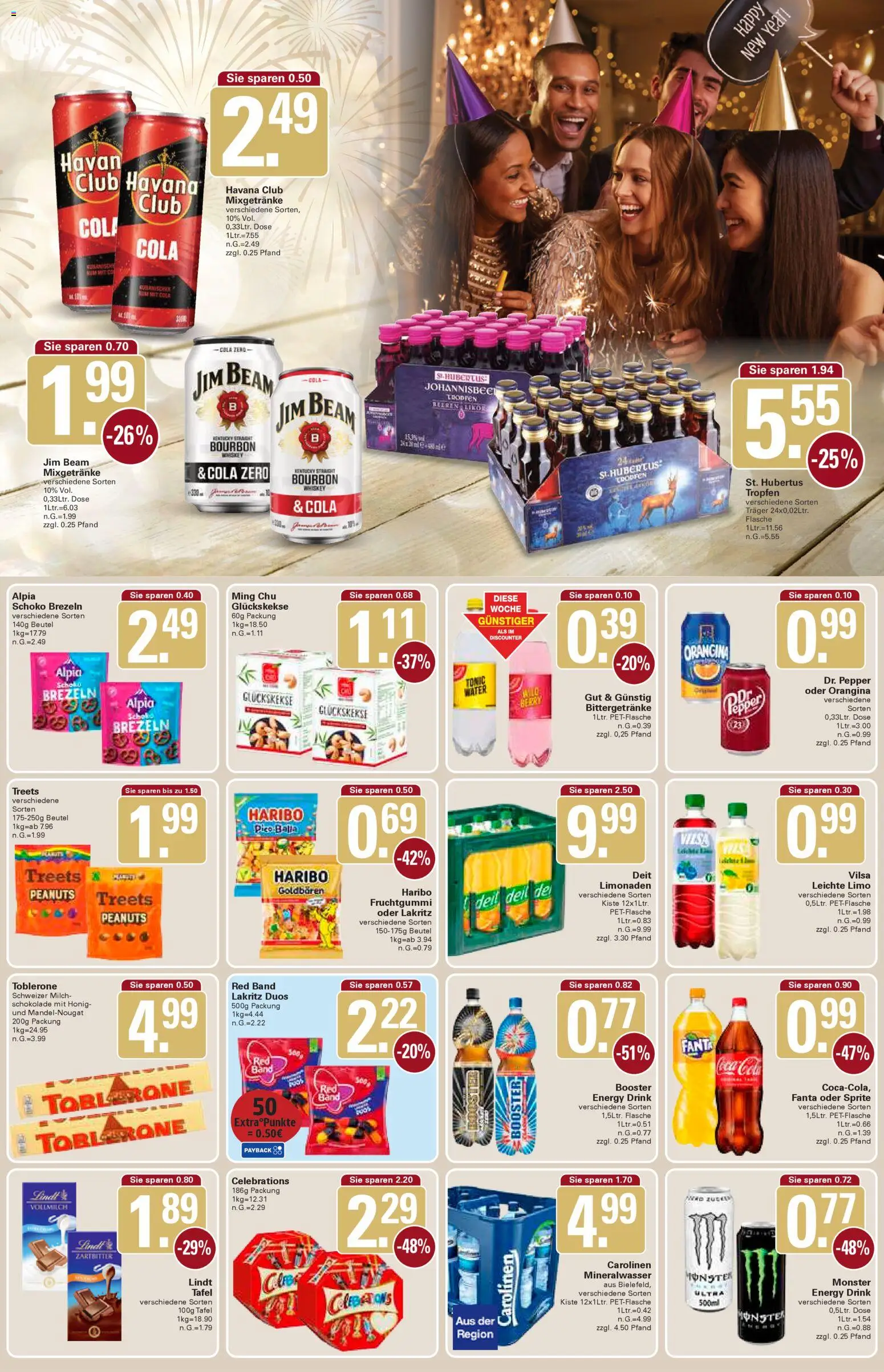 WEZ Prospekt – gültig ab 29.12.2025 | Seite: 11 | Produkte: Jim beam, Monster, Lindt, Bourbon