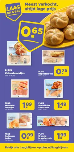 PLUS Roomboter croissants, Pak 4 stuks - Voorbeeld van een folder van Plus, geldig van 18.03.2026 | Pagina: 24 | Producten: Roomboter, Bad, Broodjes