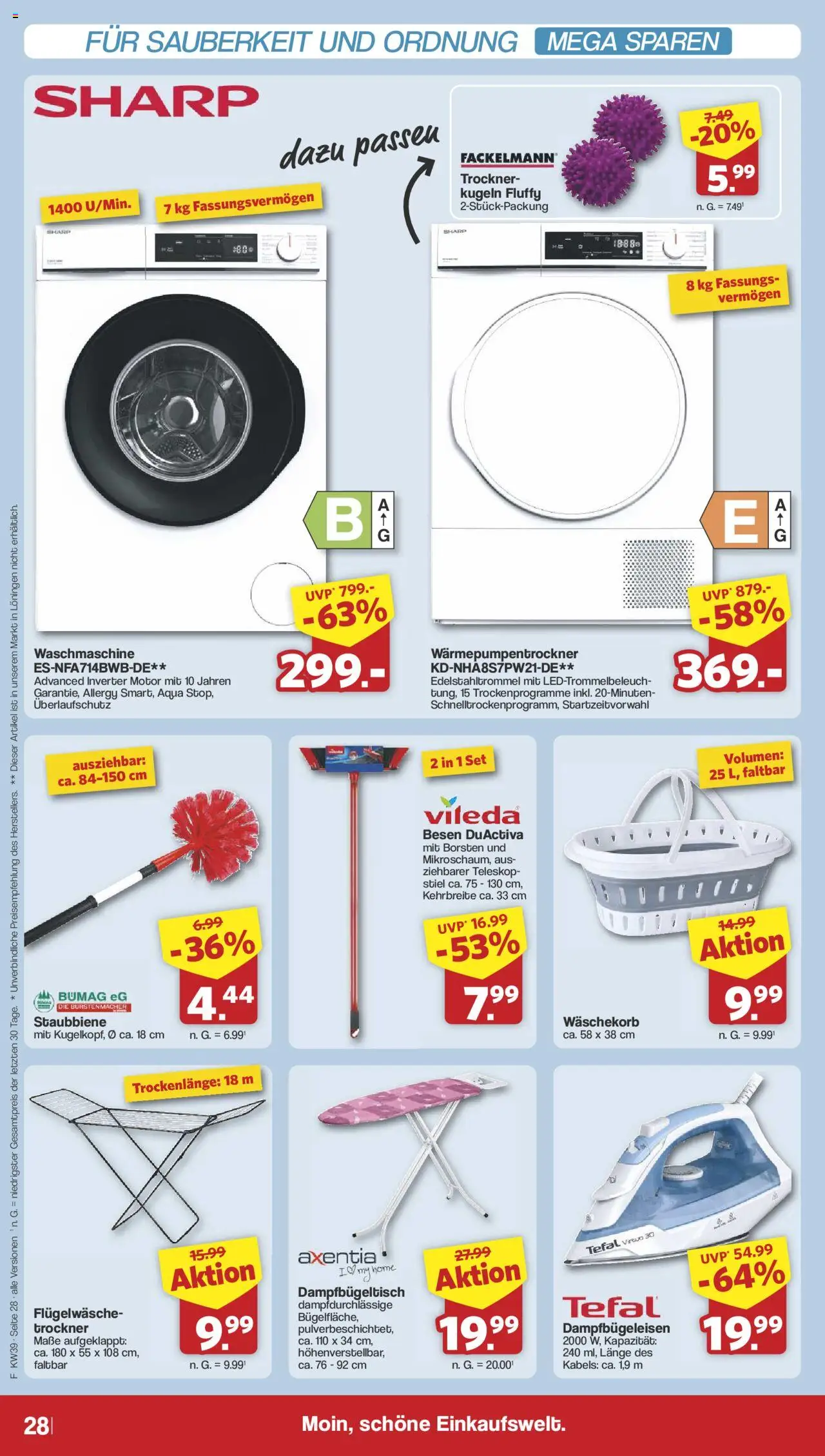 Famila Nordwest Prospekt 	 – gültig ab 22.09.2025 | Seite: 33 | Produkte: Trockner, Waschmaschine