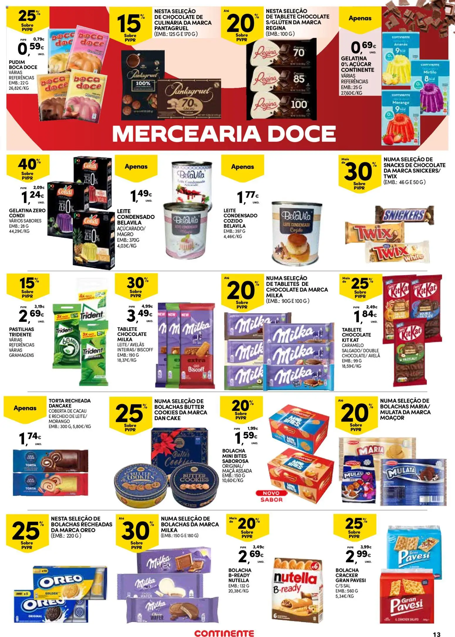 Continente - Açores: Folheto Quinzenal │ válido de 22.01.2026 | Página: 13 | Produtos: Avelãs, Gelatina, Sal, Maça