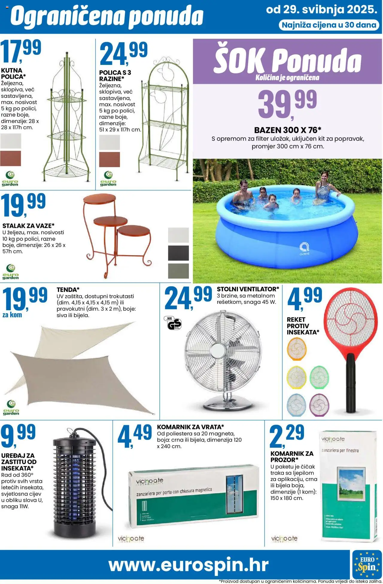 Eurospin katalog | vrijedi od 29.05.2025 | Stranica: 15 | Proizvodi: Polica, Bazen, Sok