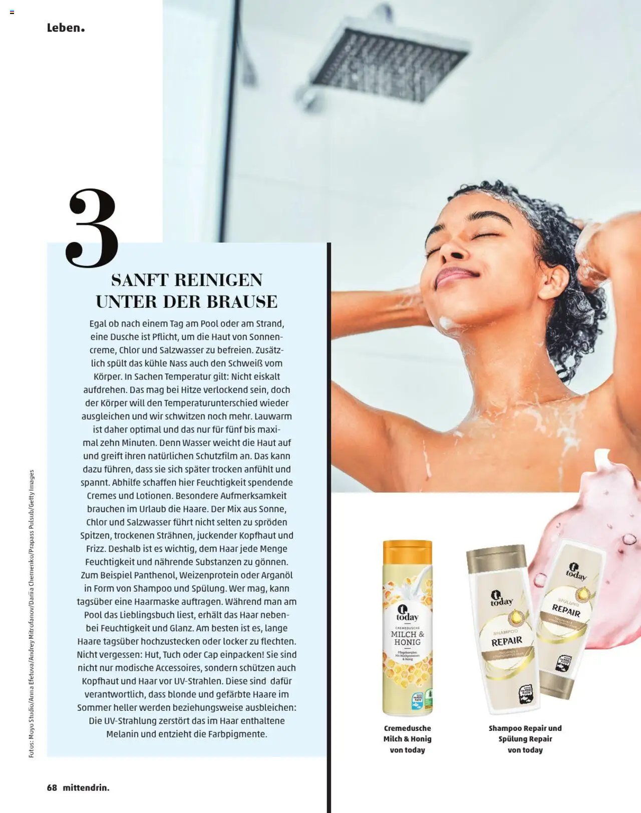 Penny  Kundenmagazin Sommer - gültig ab dem 13.06.2025 | Seite: 68 | Produkte: Milch, Dusche, Shampoo, Wasser