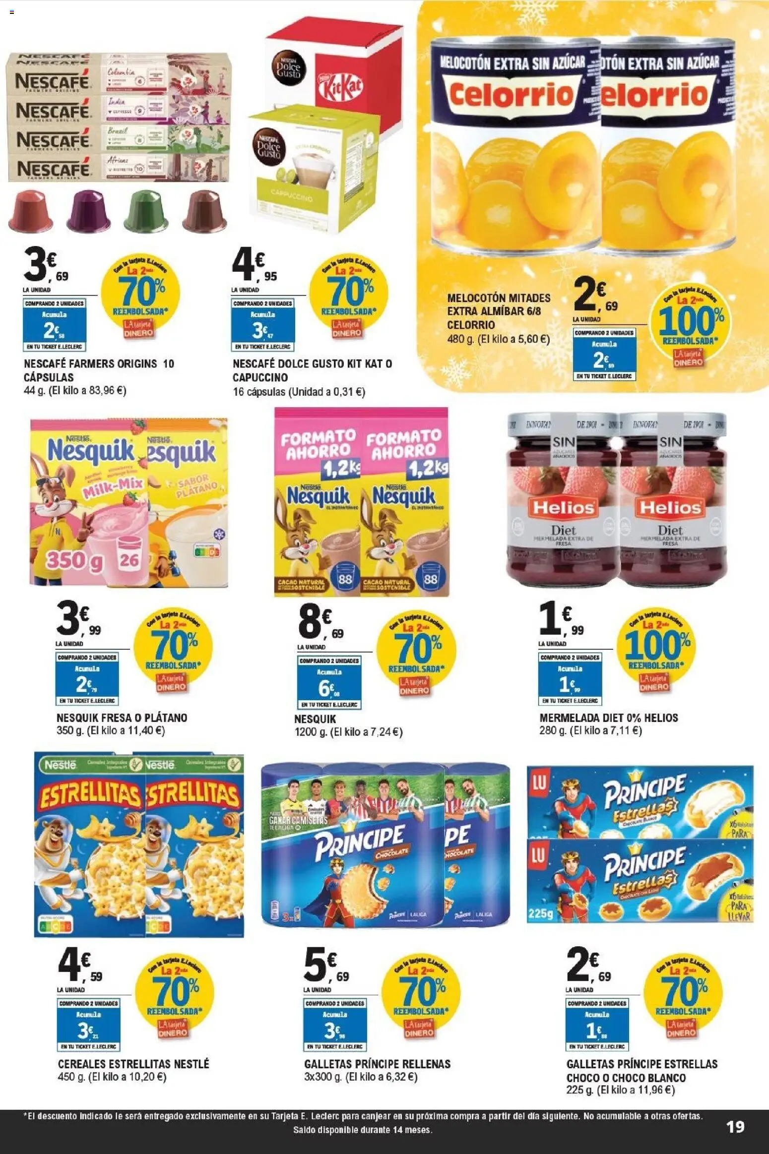 E.Leclerc folleto │ válido desde el 07.01.2026 | Página: 19 | Productos: Chocolate, Cereales, Galletas, Φρυγανιές σικάλεως
