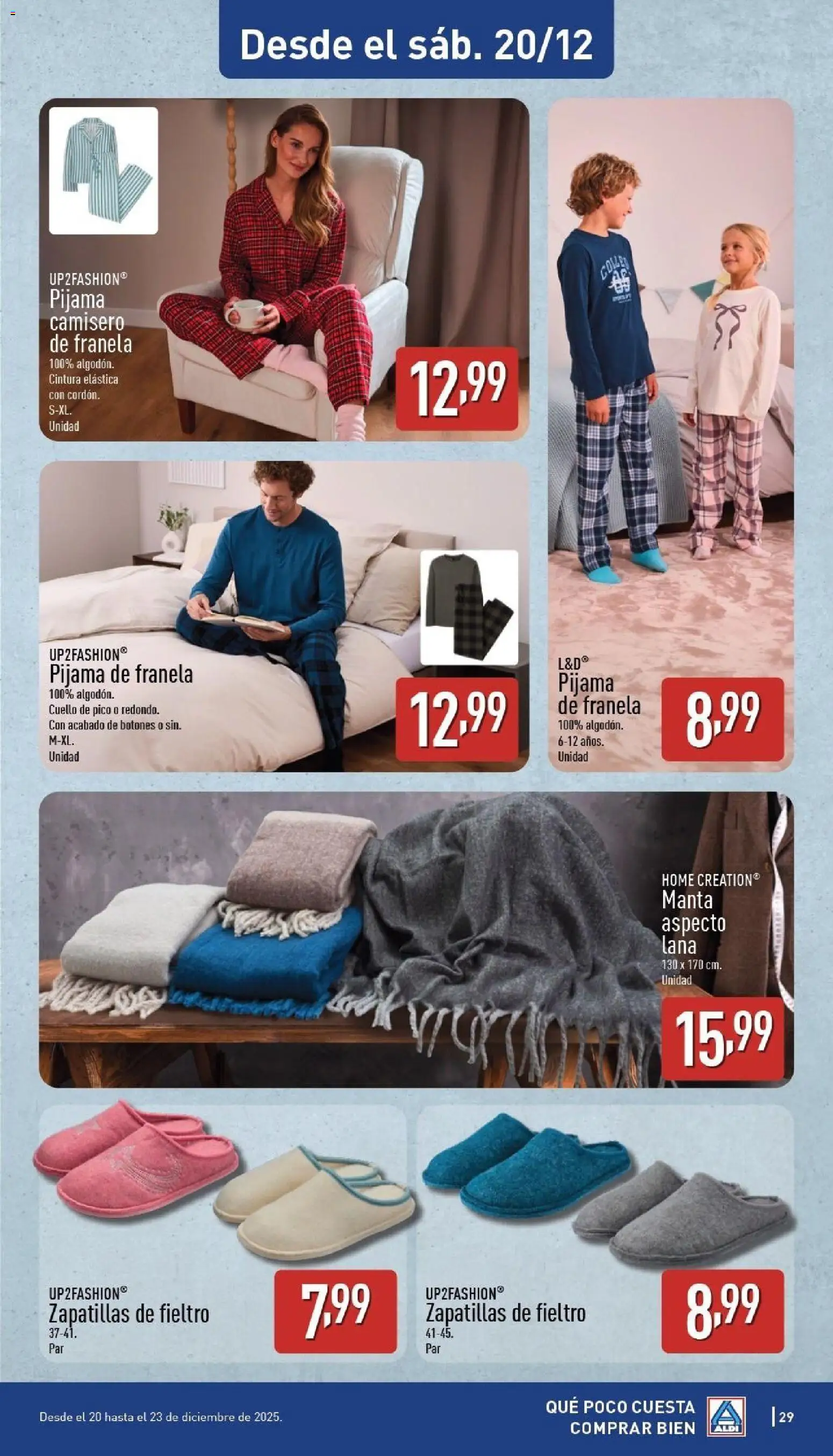Aldi folleto Canarias │ válido desde el 15.12.2025 | Página: 29 | Productos: Pijama, Zapatillas, Manta