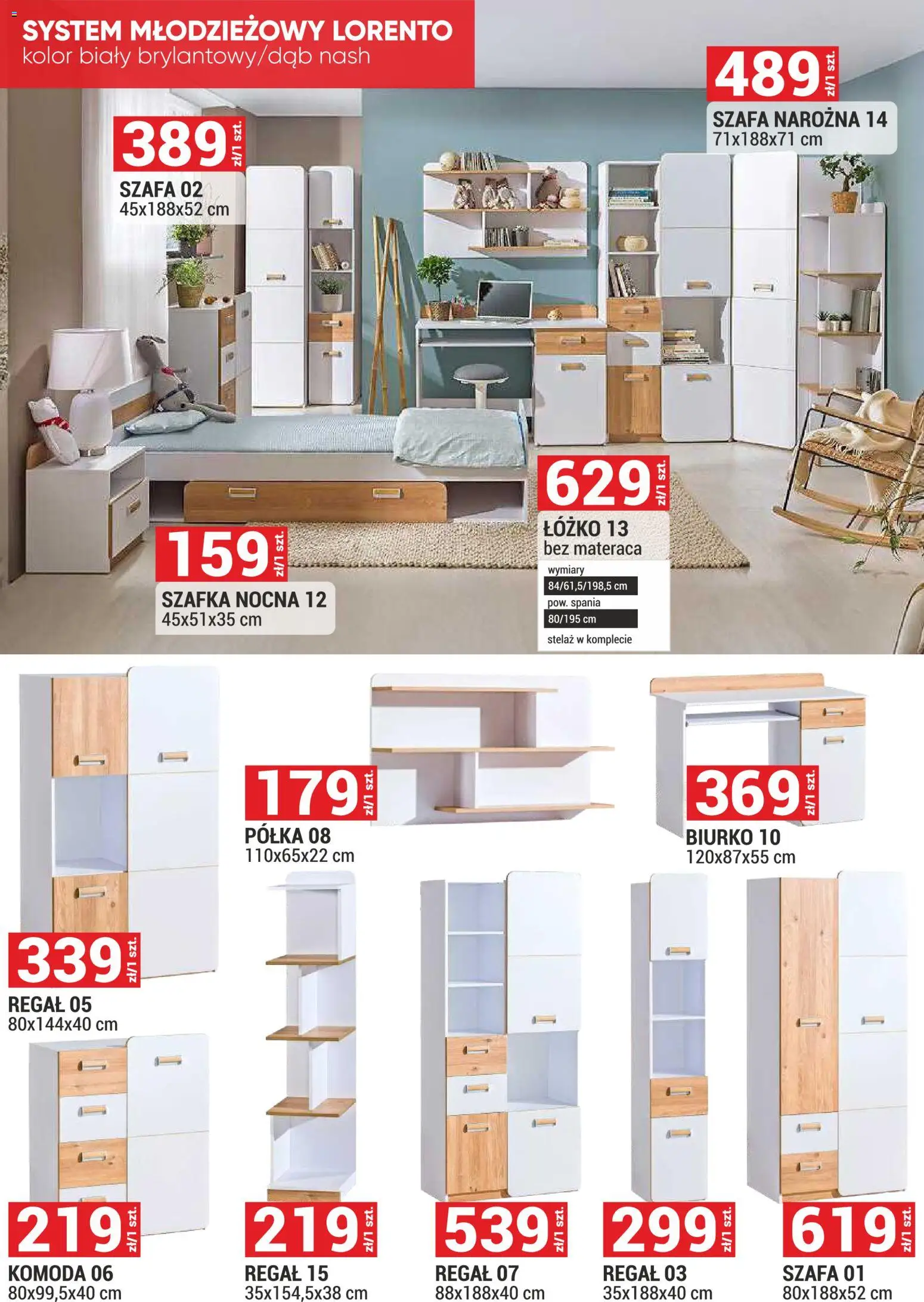 Merkury Market Gazetka - Meble, Wypoczynki, Materace od 01.02.2026 | Strona: 19 | Produkty: Szafa, Komoda, Regał, Szafka nocna