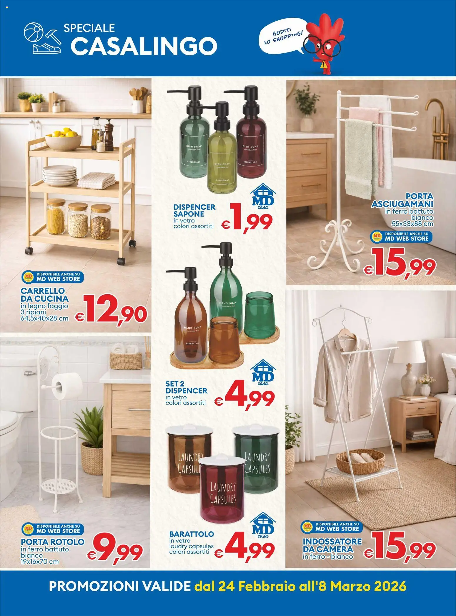 Volantino MD Discount del 24.02.2026 | Pagina: 20 | Prodotti: Sapone, Carrello