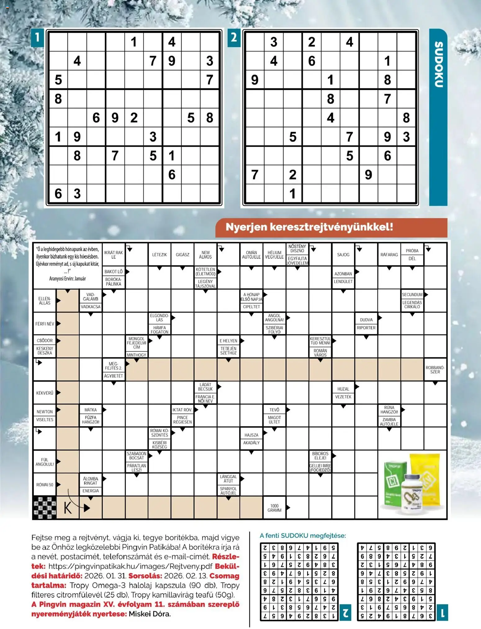 Pingvin Patika akciós ujság - amely érvényes a következő dátumtól: 01.01.2026 | Oldal: 23 | Termékek: Pálinka