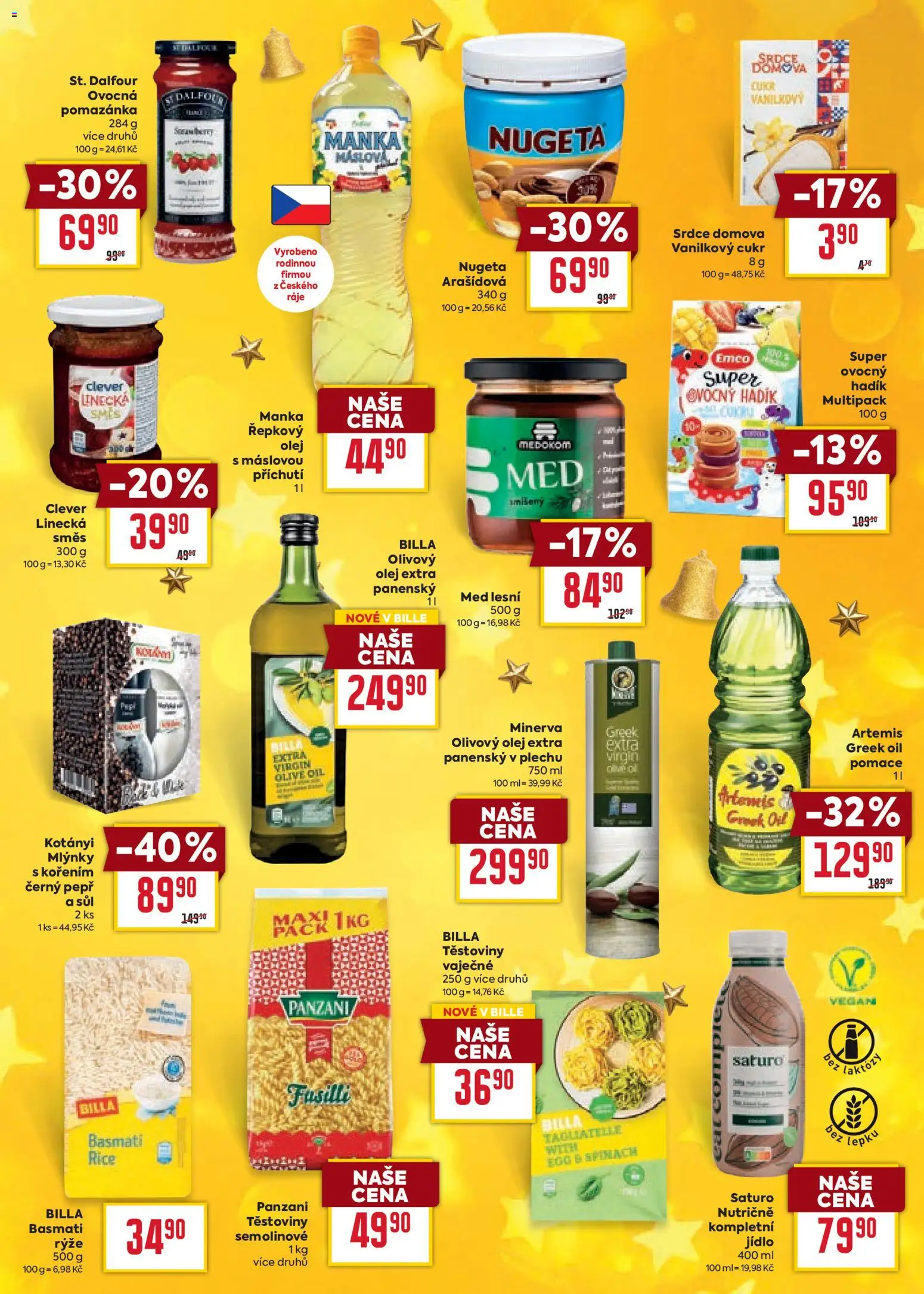 Billa leták - Vánoční nabídka od 12.11.2025 | Strana: 18 | Produkty: Vegan, Olej, Basmati, Vanilkový cukr