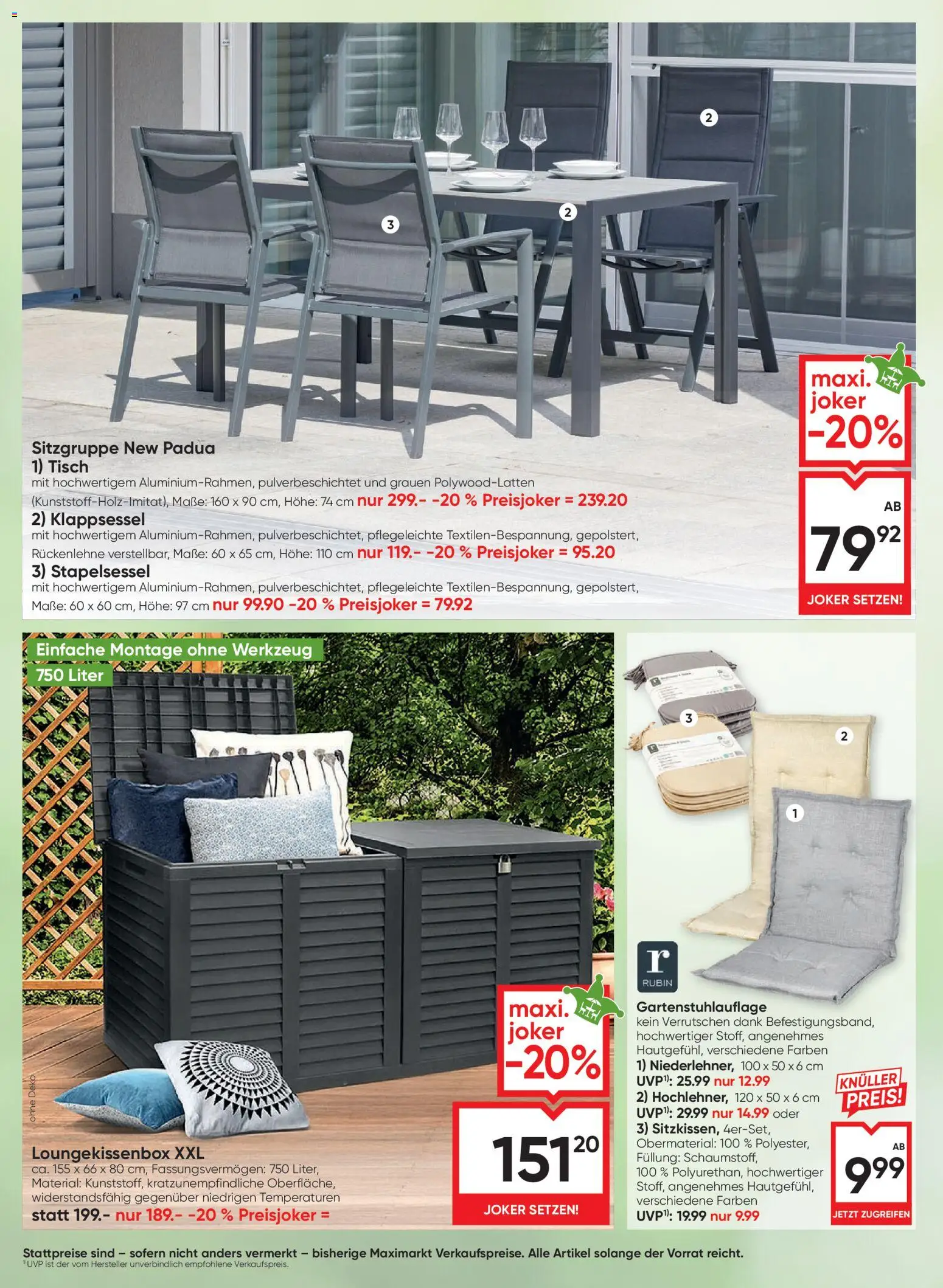 Maximarkt Gartenzeit ist Freizeit gültig ab 30.04.2026 | Seite: 4 | Produkte: Tisch