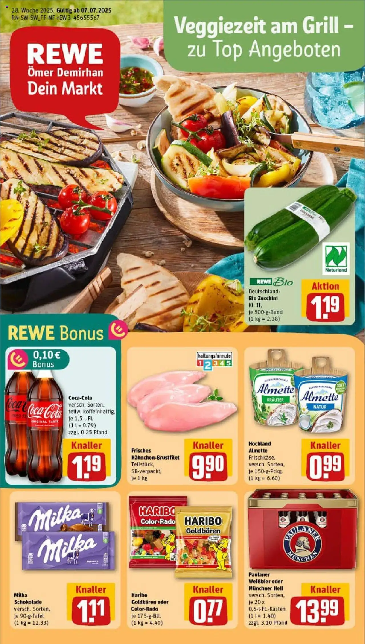 Rewe prospekt Kornwestheim	 - gültig ab dem 06.07.2025 | Seite: 1 | Produkte: Haribo, Weißbier, Milka, Paulaner