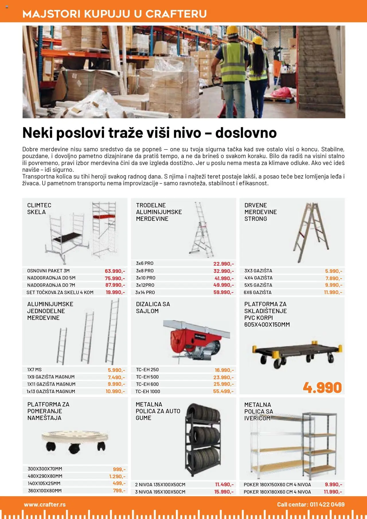 Crafter katalog - važi od 15.09.2025 | Strana: 30 | Proizvode: Polica, Merdevine, Kolica, Transportna kolica