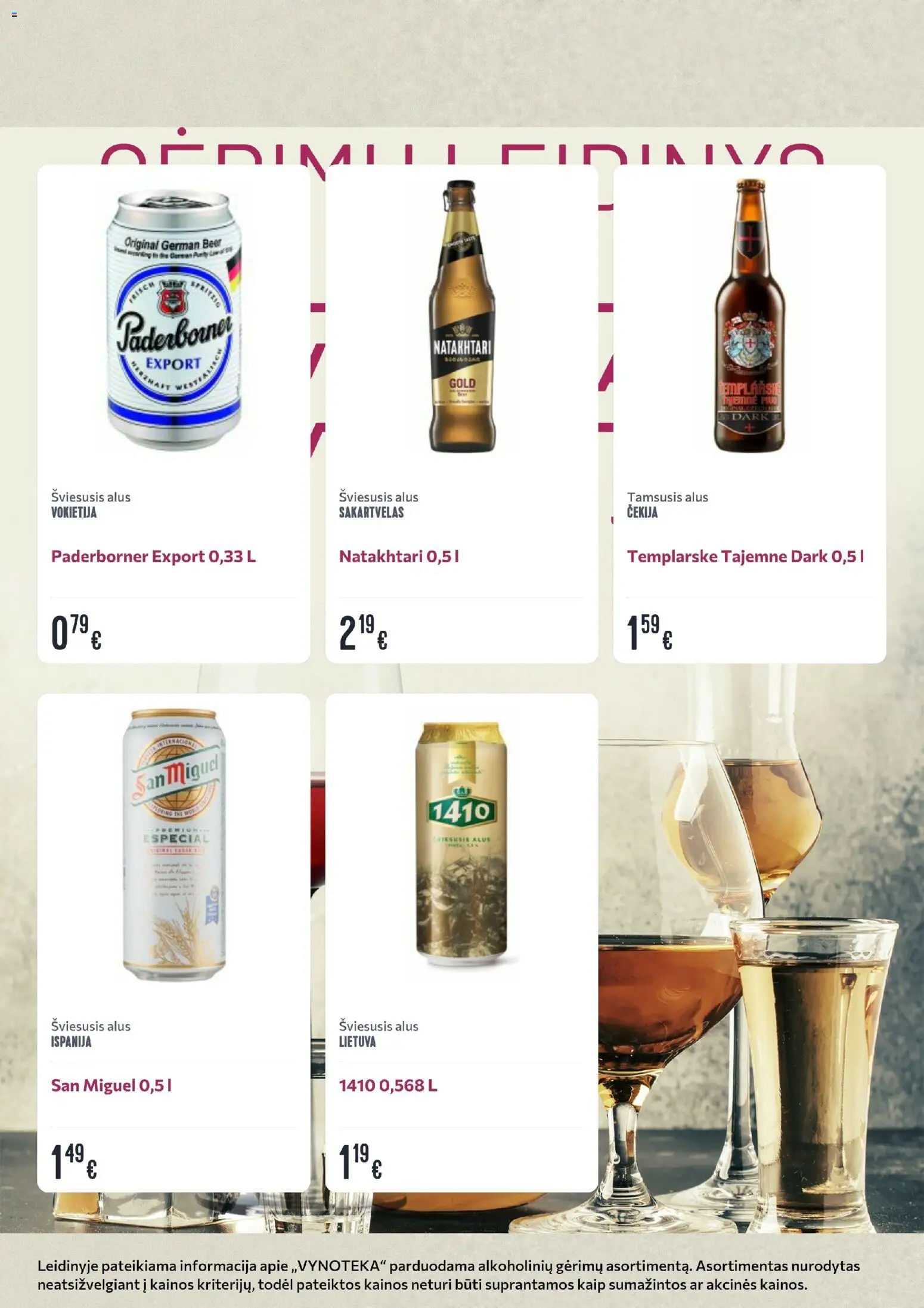 VYNOTEKA akcijos nuo 06.04.2026 | Puslapis: 23 | Prekių: Alus