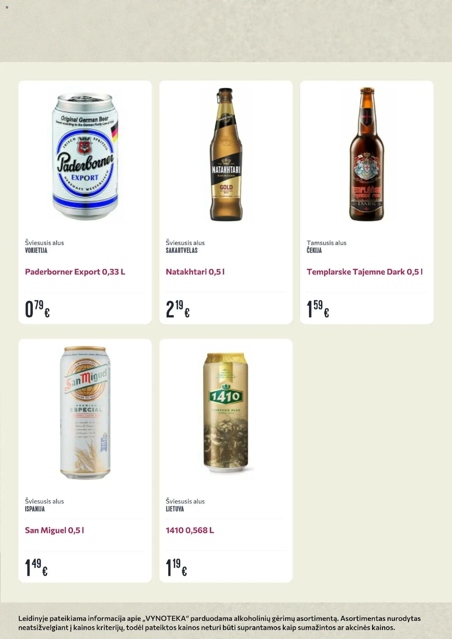 VYNOTEKA akcijos nuo 06.04.2026 | Puslapis: 23 | Prekių: Alus