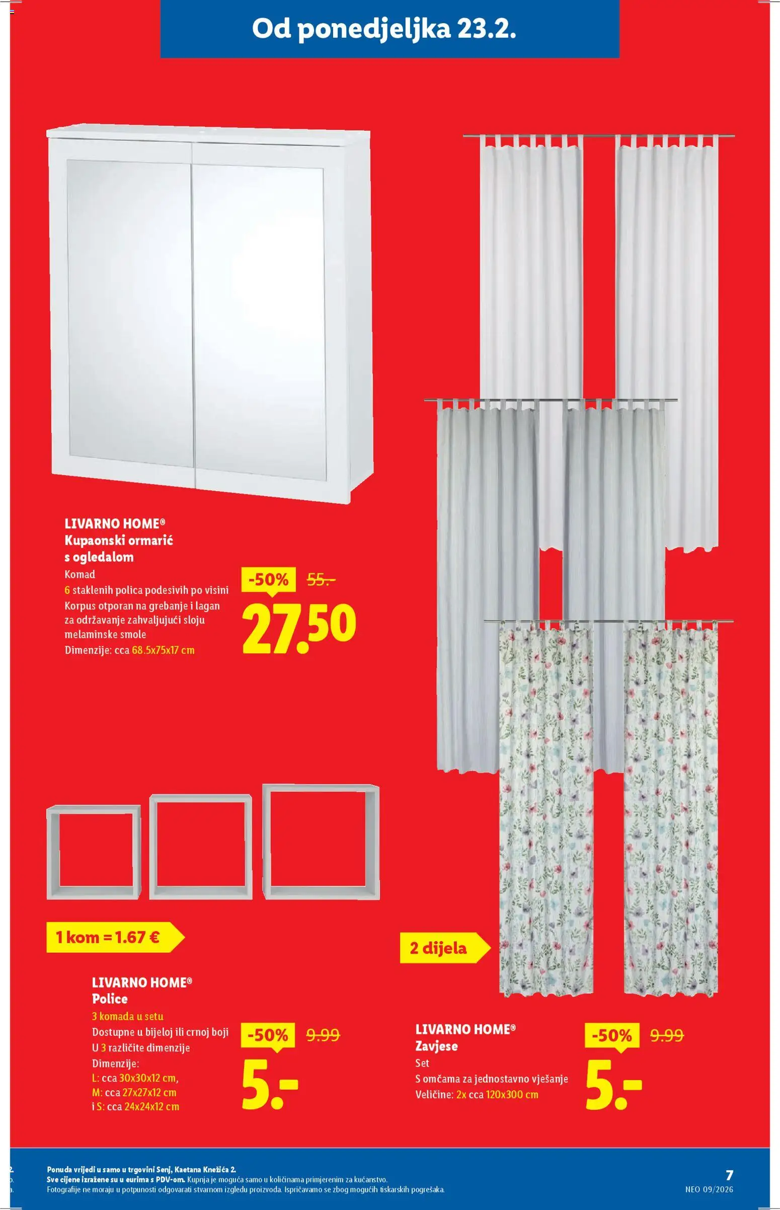 Lidl katalog | vrijedi od 23.02.2026 | Stranica: 7 | Proizvodi: Polica