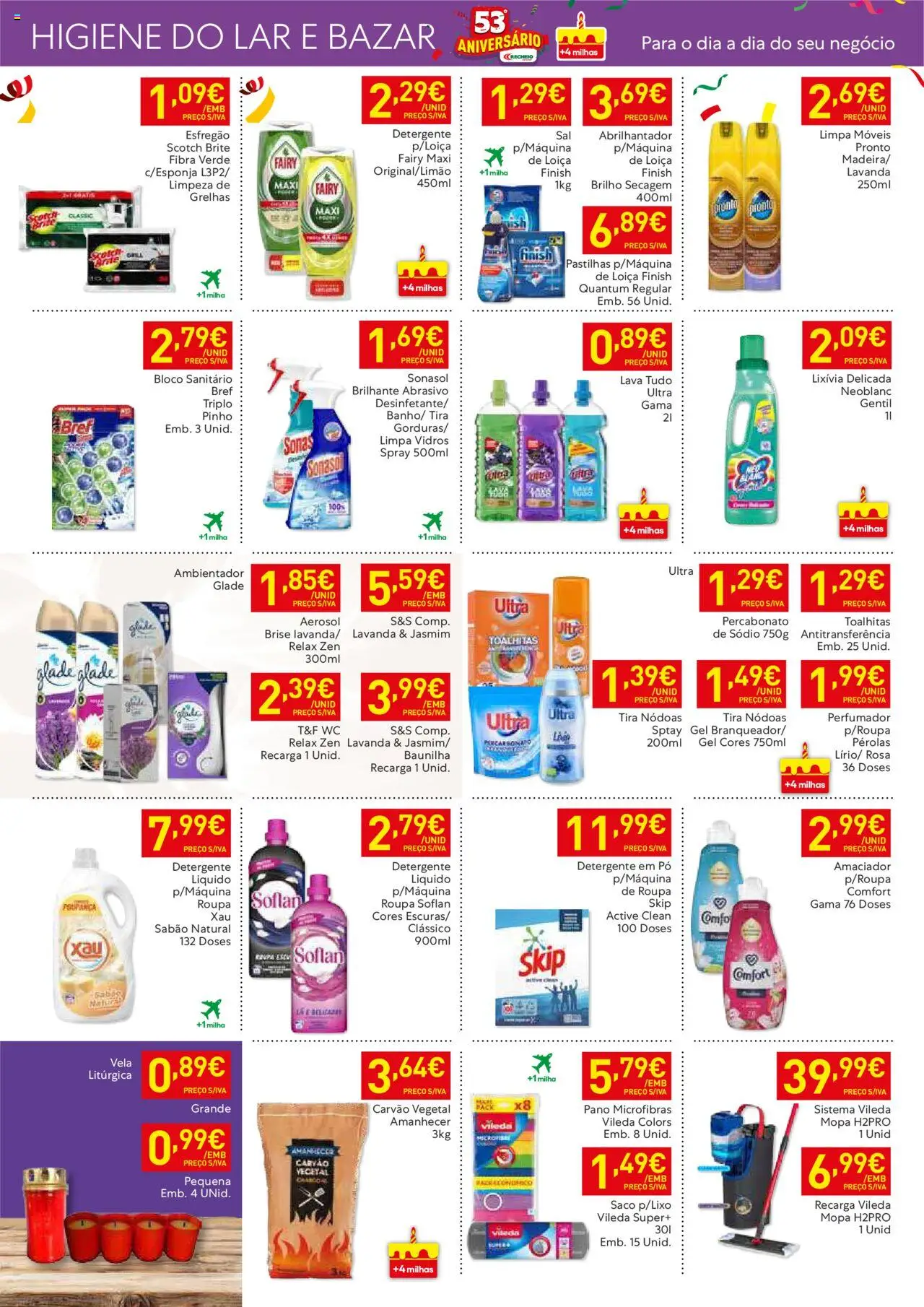 Recheio - Madeira │ válido de 21.10.2025 | Página: 14 | Produtos: Esfregão, Detergente, Carvão vegetal, Limpa móveis
