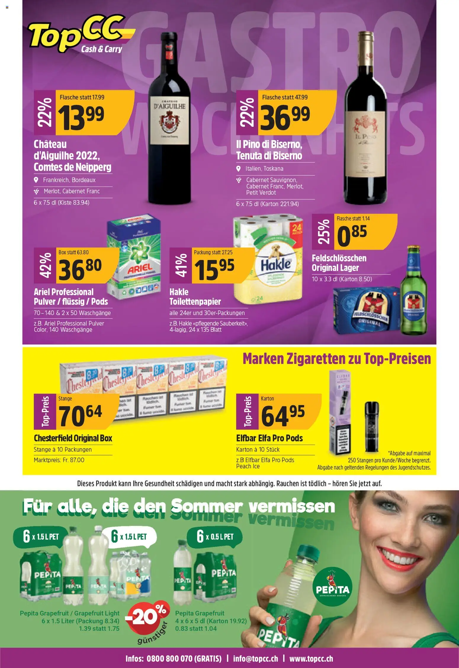 TopCC Aktionen – gültig ab 09.02.2026 | Seite: 24 | Produkte: Box, Pulver, Grapefruit, Toilettenpapier