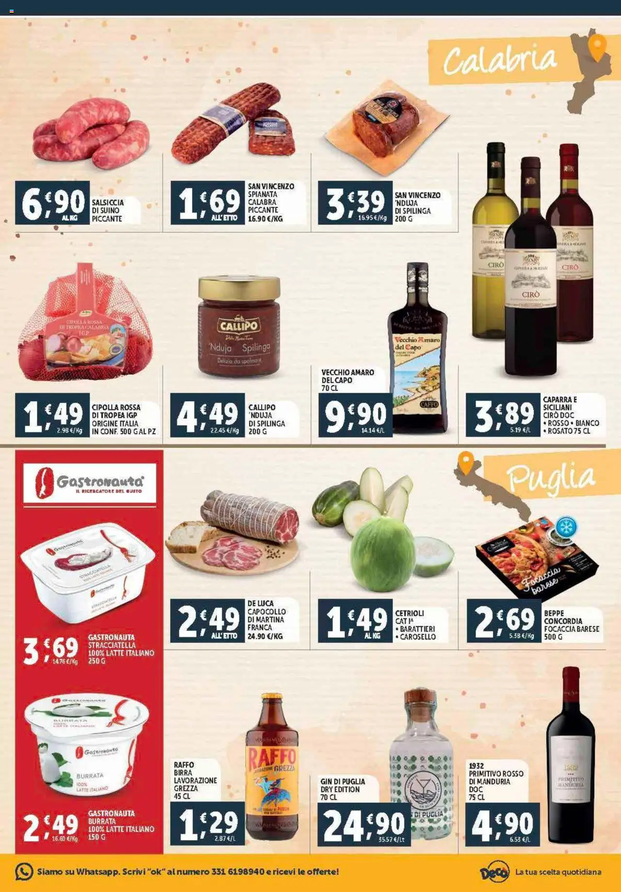 Volantino Decò del 21.08.2025 | Pagina: 7 | Prodotti: Focaccia, Cetrioli, Salsiccia, Stracciatella