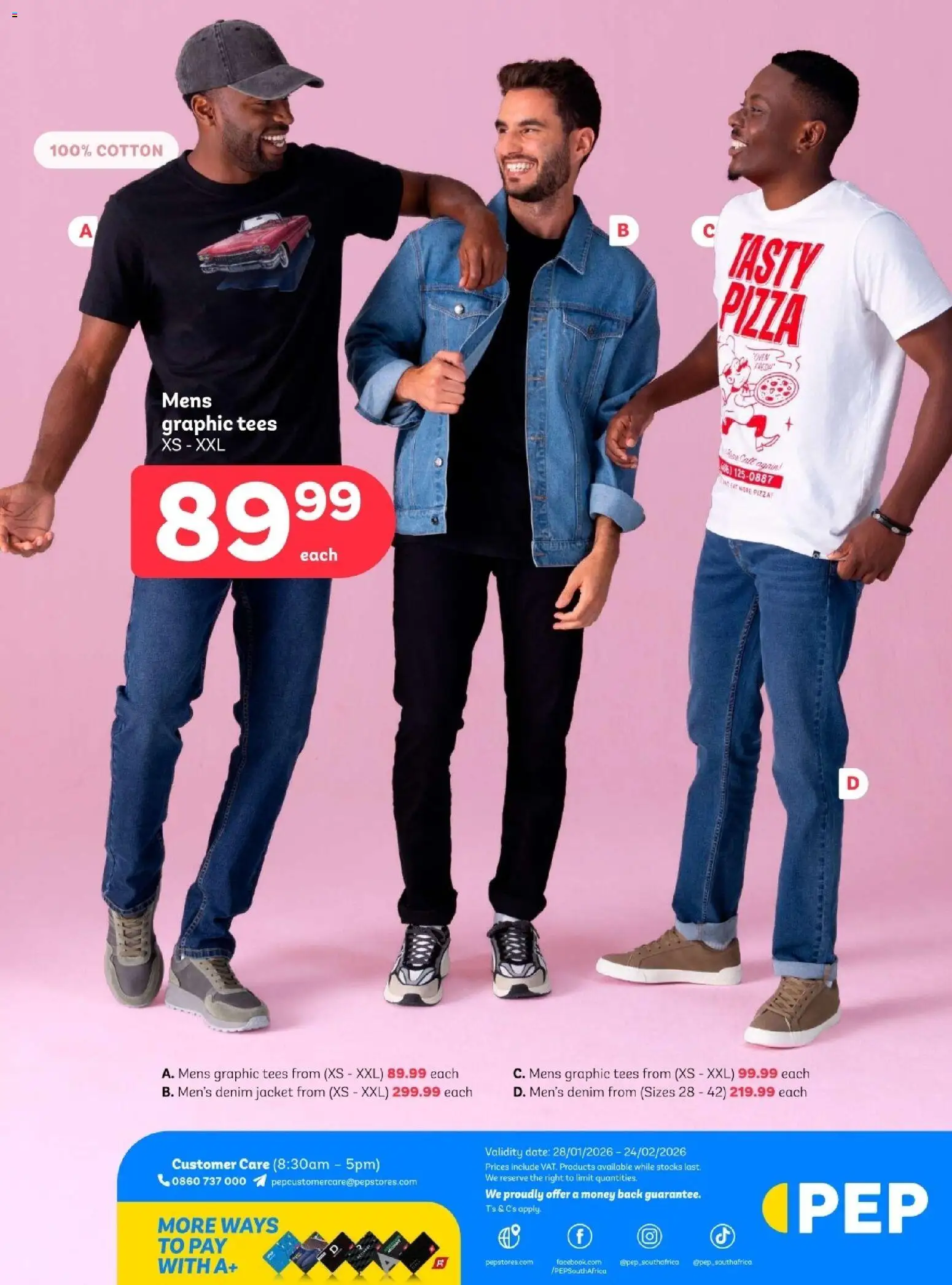 New PEP Stores catalogue – valid from 28.01.2026 | Page: 8 | Products: Jacket, Pizza