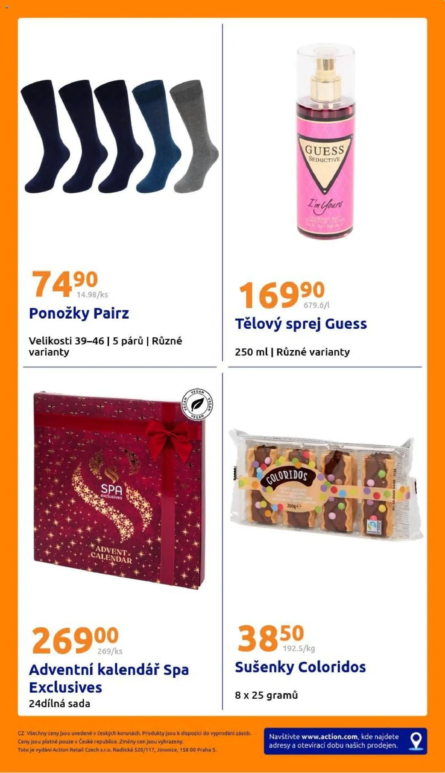 Action leták od 05.11.2025 | Strana: 29 | Produkty: Ponožky, Adventní kalendář, Kalendář, Sušenky