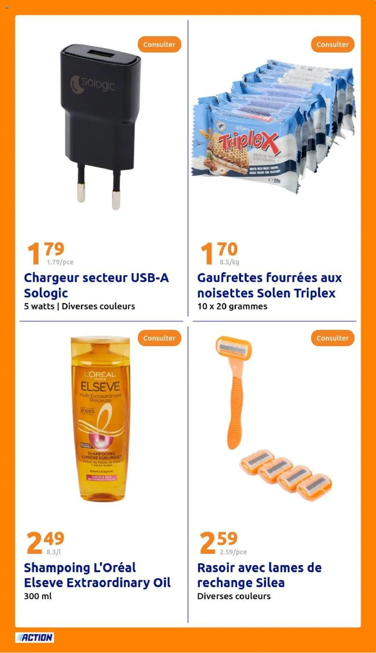  | Page: 33 | Produits: Rasoir, Noisettes, Shampooing, Shampoing