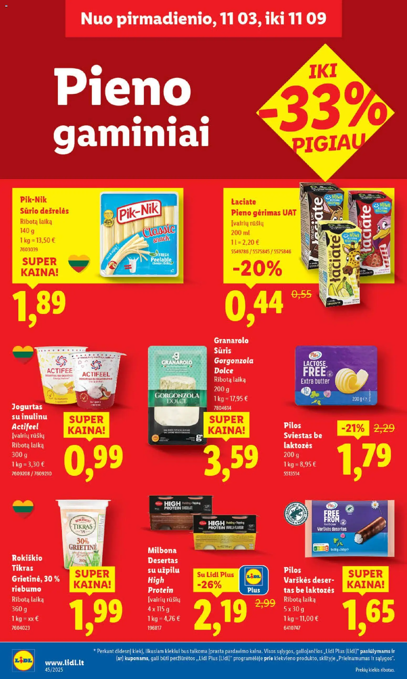 LIDL akcijos nuo 03.11.2025 | Puslapis: 30 | Prekių: Dešrelės, Sūris, Sviestas, Grietinė