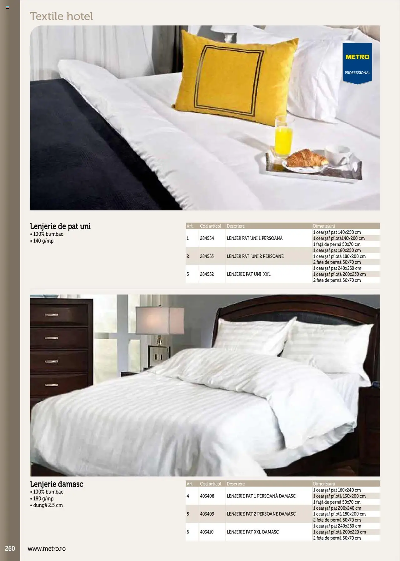 Noul catalog Metro – valabil de la 17.09.2025 | Pagină: 260 | Produse: Pat, Lenjerie de pat, Pilotă, Față de pernă