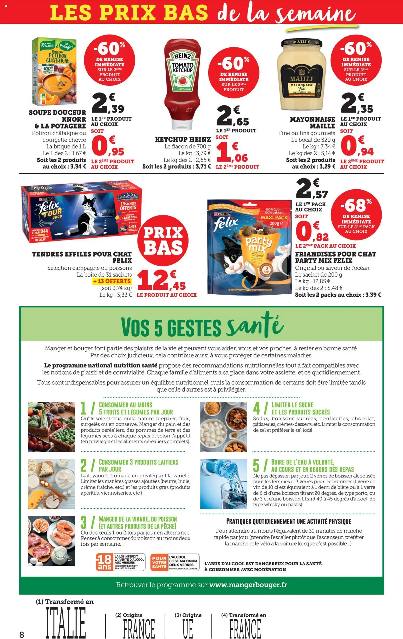 {H1} | Page: 8 | Produits: Soupe, Pommes, Ketchup, Pommes de terre