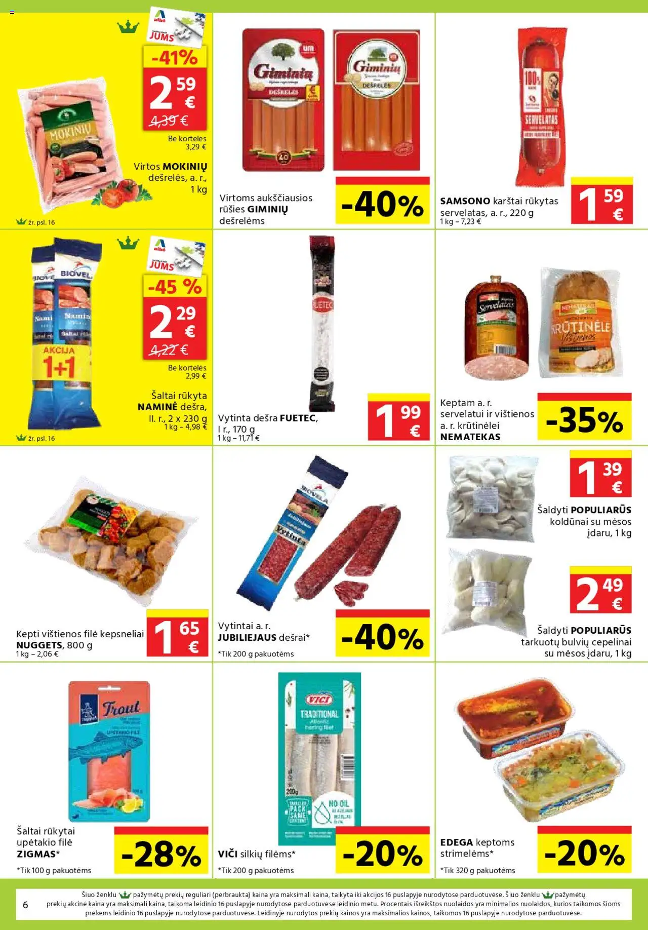 AIBE leidinys│galioja nuo 22.05.2025 | Puslapis: 6 | Prekių: Vištienos, Dešrelės, Dešra