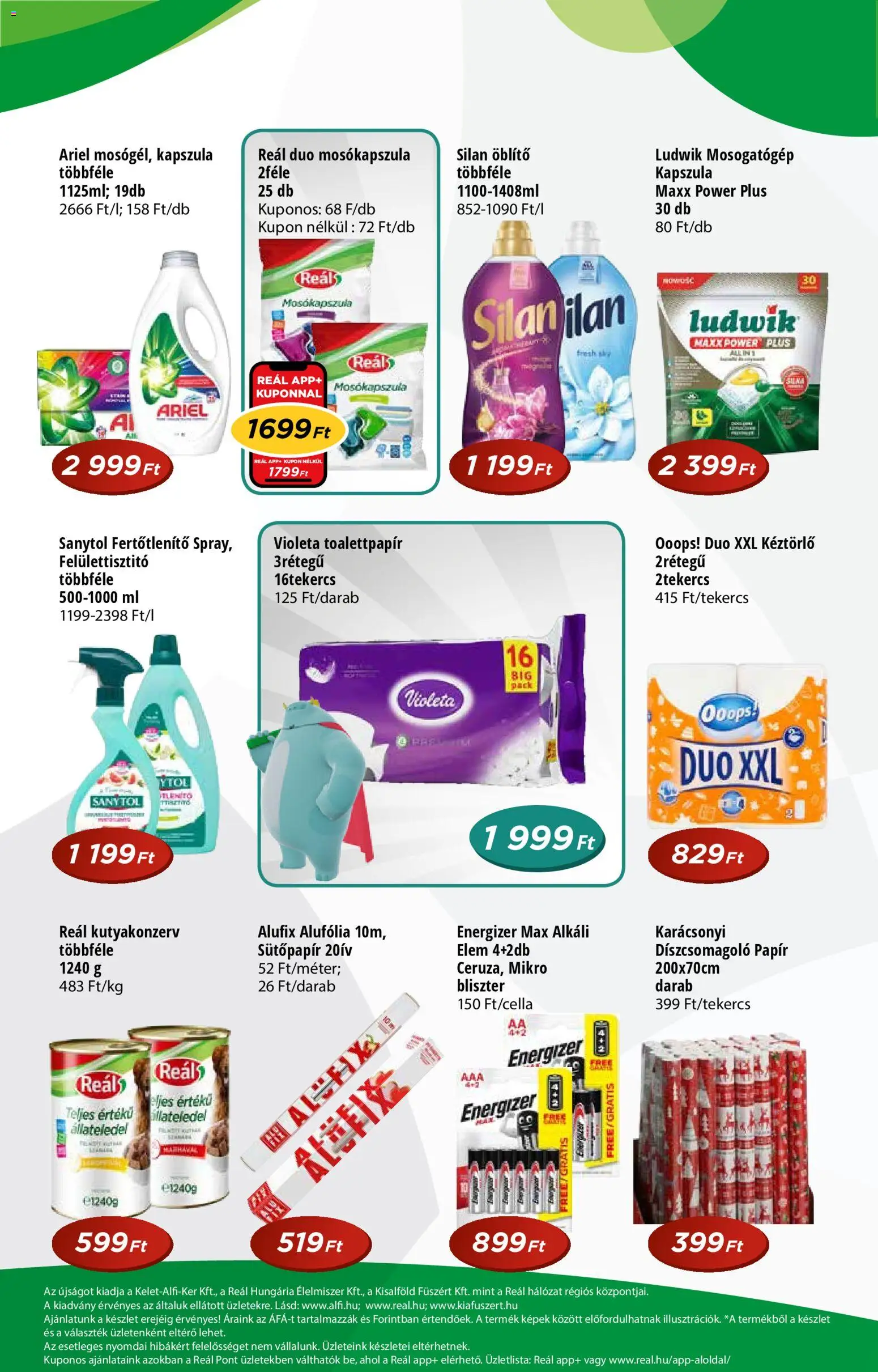 Reál akciós ujság - amely érvényes a következő dátumtól: 10.12.2025 | Oldal: 8 | Termékek: Ariel, Mosogatógép, Mosókapszula, Öblítő