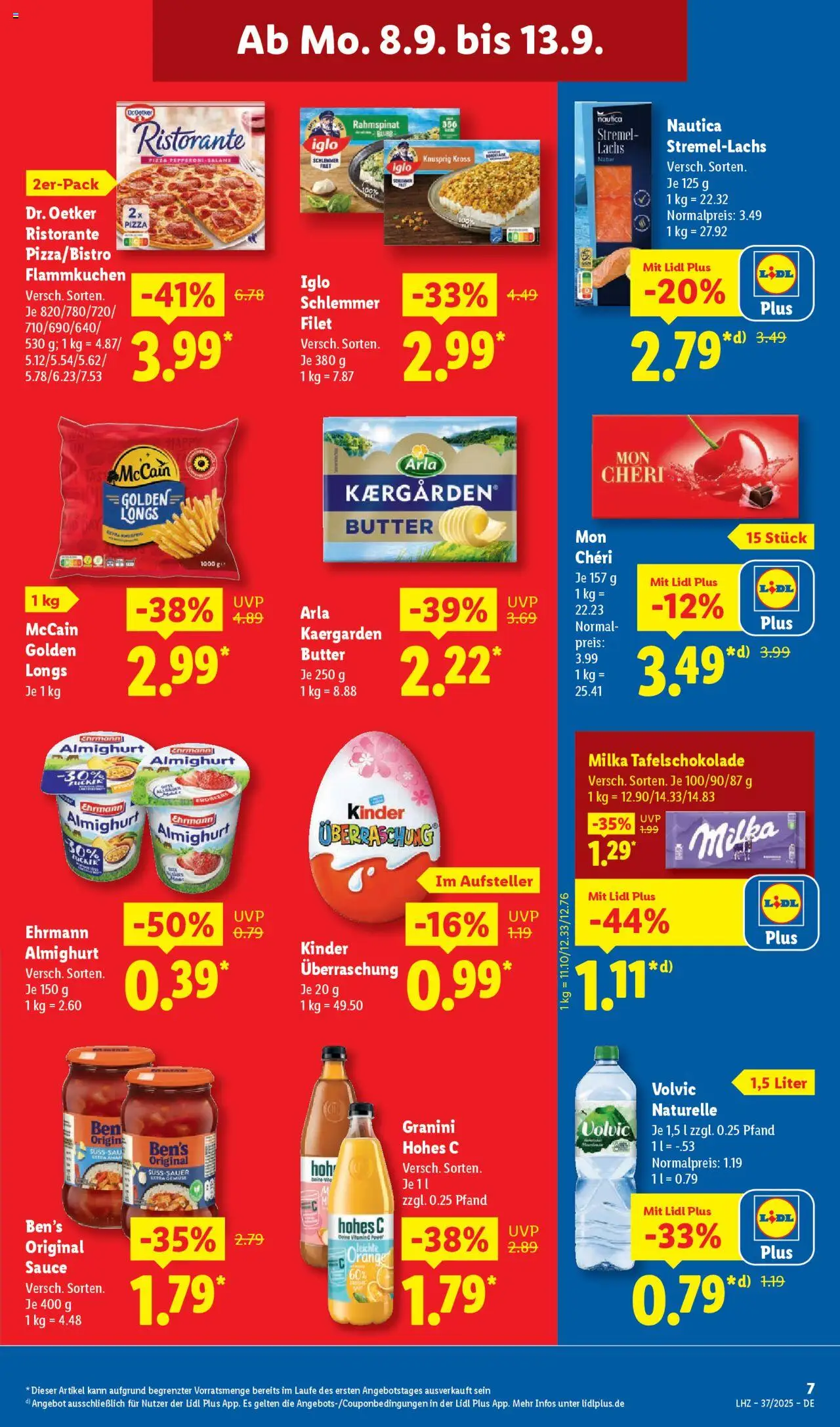 Lidl Prospekt Zossen 	 - gültig ab dem 08.09.2025 | Seite: 15 | Produkte: Iglo, Lachs, Gemüse, Zucker