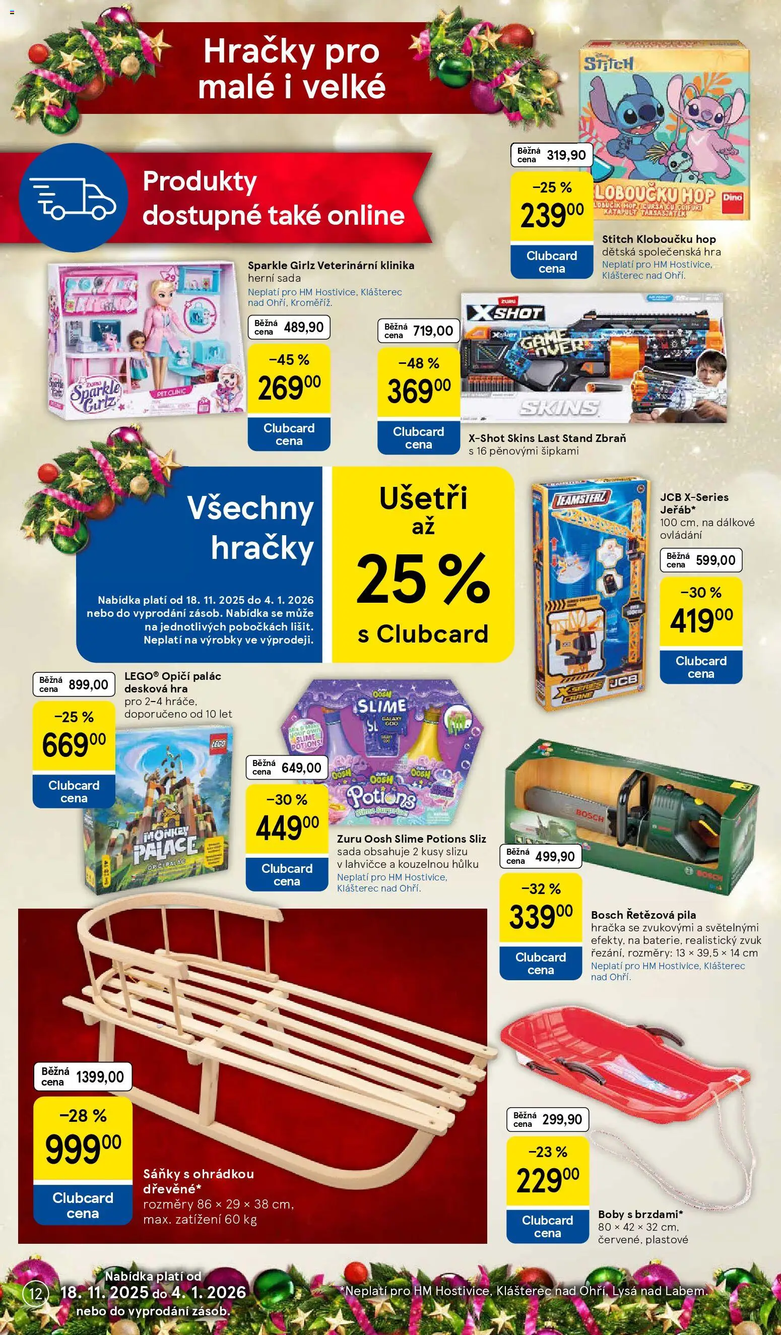 Tesco katalog od 25.11.2025 | Strana: 12 | Produkty: Hra, Hračky, Pila, Stitch