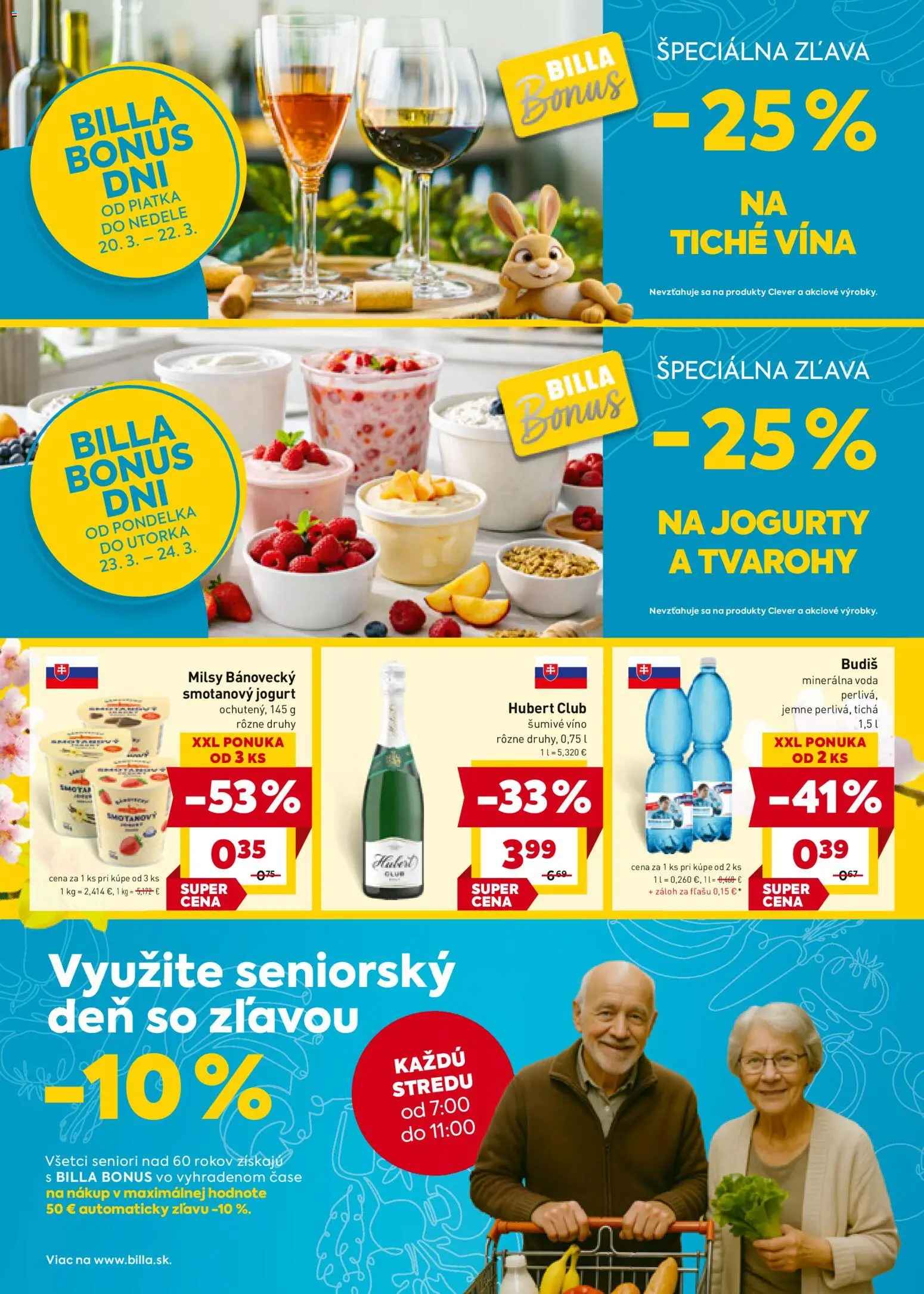 Nové Billa akcie – leták je platný od 18.03.2026 | Strana: 24 | Produkty: Víno, Budiš, Voda, Minerálna voda