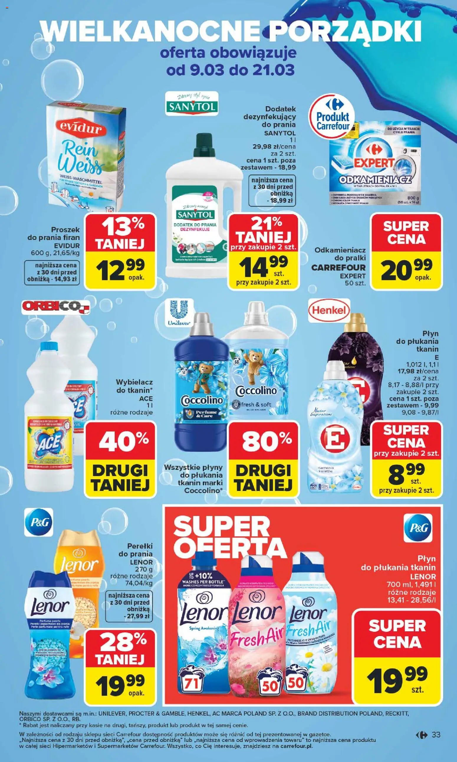 Carrefour gazetka od 09.03.2026 | Strona: 35 | Produkty: Coccolino, Płyn do płukania tkanin