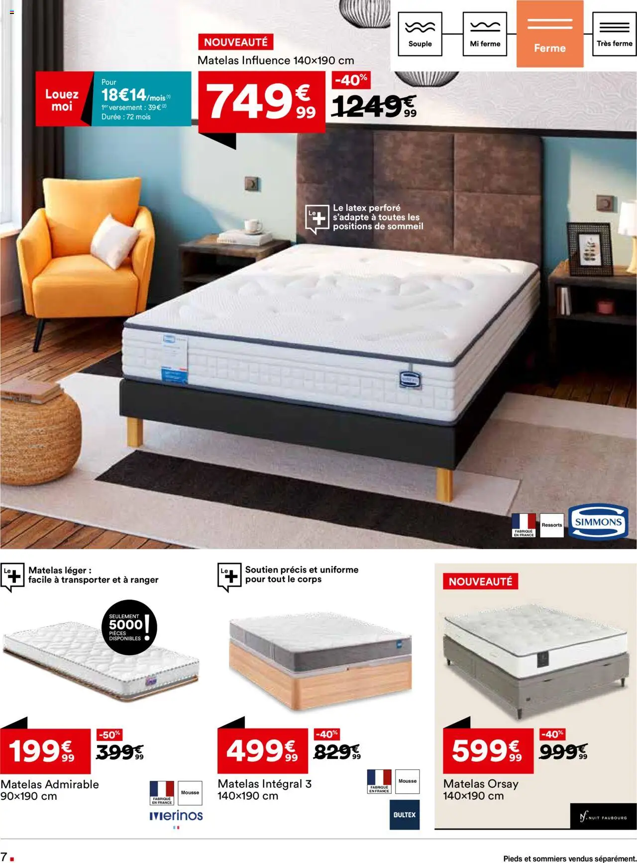  | Page: 7 | Produits: Mousse, Matelas