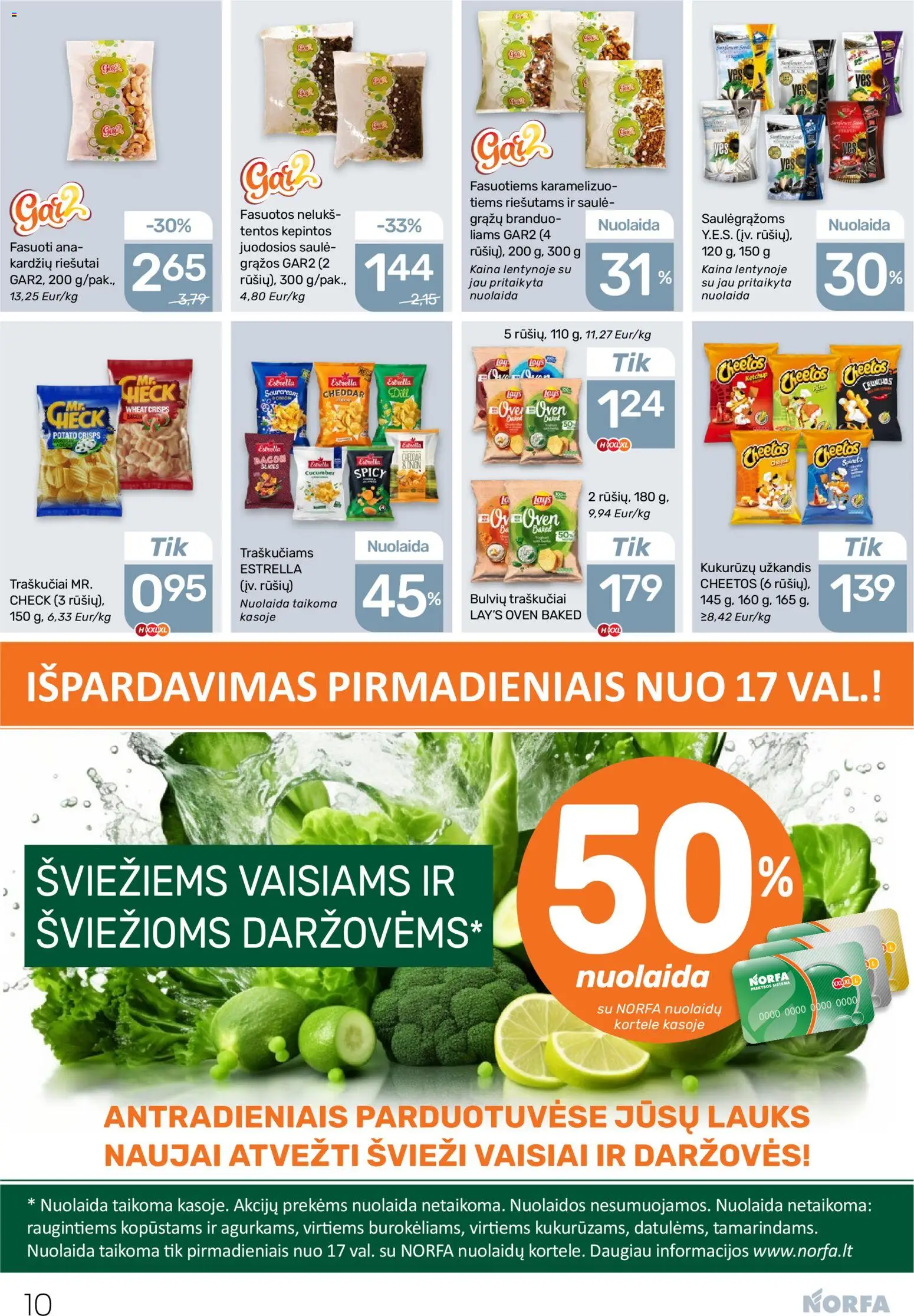 NORFA akcijos nuo 05.03.2026 | Puslapis: 10 | Prekių: Riešutai, Traškučiai