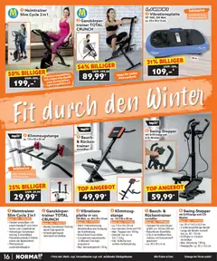 Norma Bestellmagazin Dezember 2025 ab 01.12.2025 gültig | Seite: 16 | Produkte: Top, Hülle, Gewicht, Heimtrainer