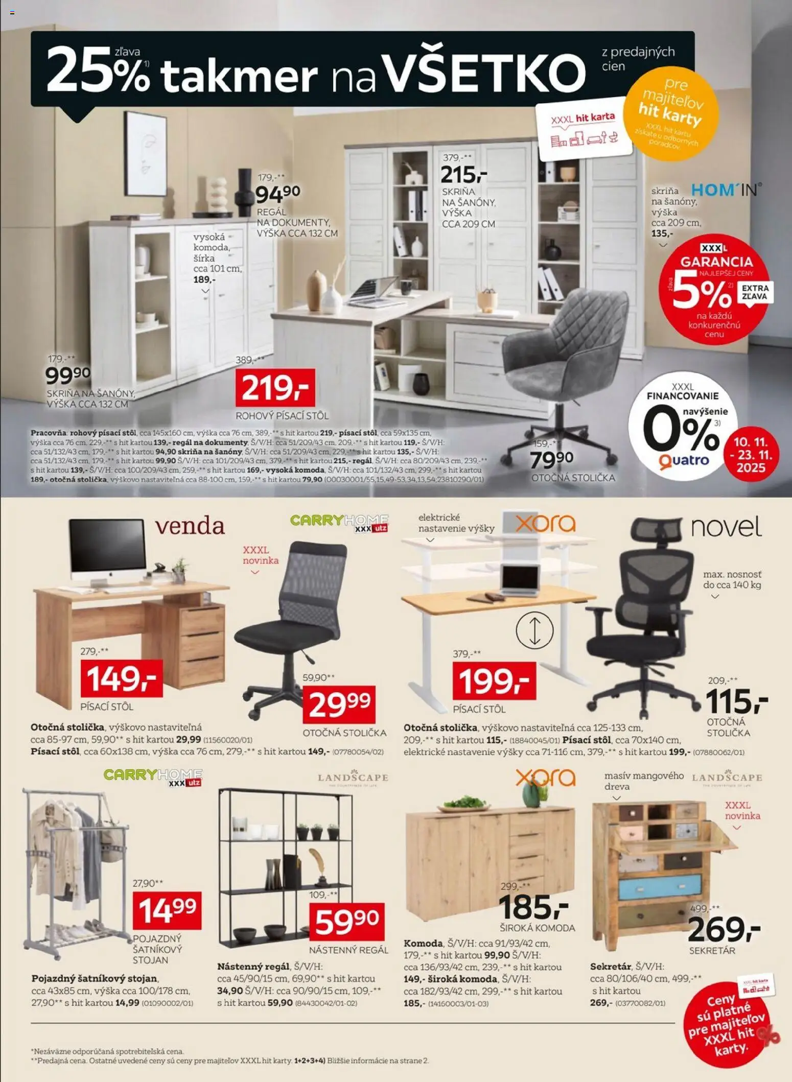 Nové XXXLutz akcie – leták je platný od 10.11.2025 | Strana: 10 | Produkty: Regál, Skriňa, Rohový písací stôl, Stôl