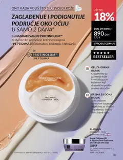 Anew Platinum Lift & Tighten Dual Eye krema za područje oko očiju, Dual eye cream for the eye area, ideal for skin aged 50-60. - pregled AVON kataloga - važi od 01.02.2026 | Strana: 119 | Proizvode: Sto, Krema