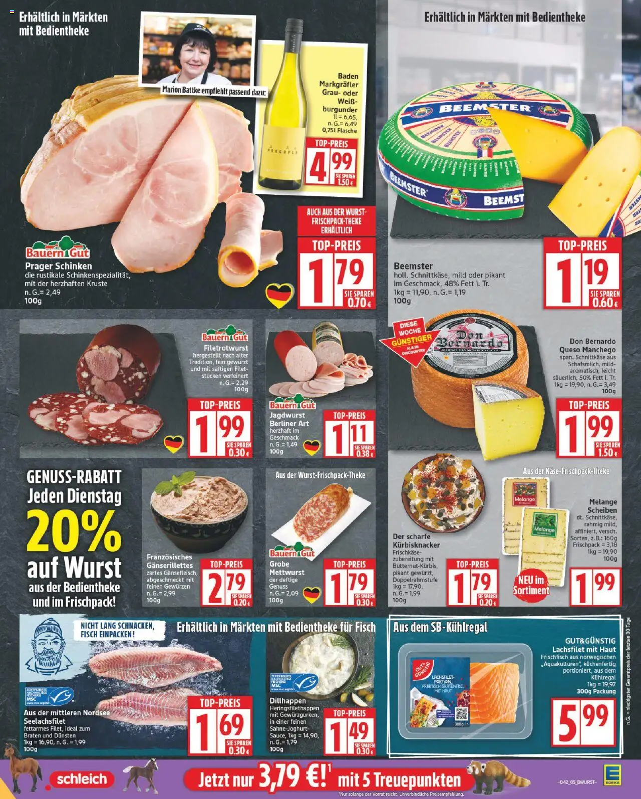 Edeka Prospekt 	 – gültig ab 13.10.2025 | Seite: 5 | Produkte: Fisch, Wurst, Schinken, Frischkase