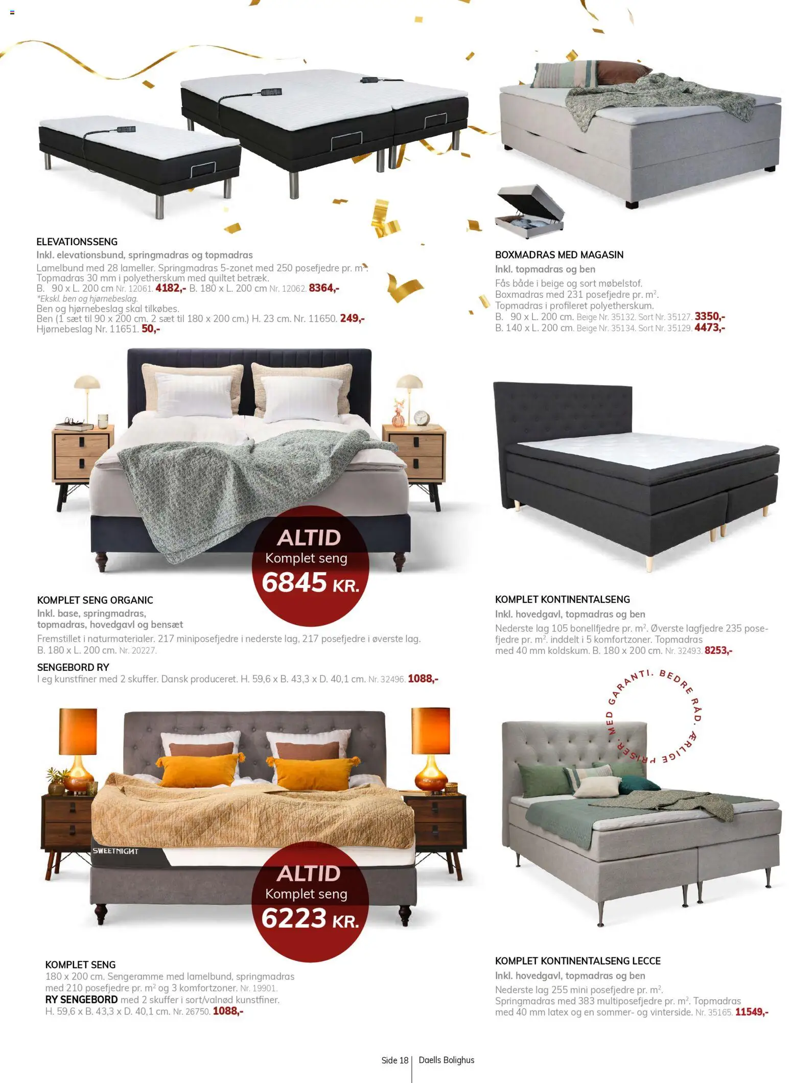 Daells Bolighus tilbudsavis – gyldig fra 29.10.2025 | Side: 18 | Produkter: Seng, Sengebord, Elevationsseng