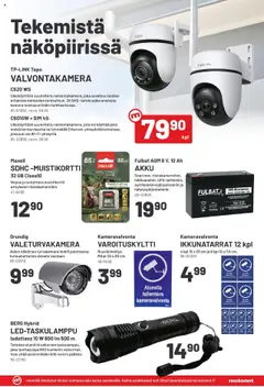 Motonet tarjoukset – voimassa 17.09.2025 alkaen | Sivu: 15 | Tuotteet: Muistikortti, Valvontakamera, Akku, Kamera